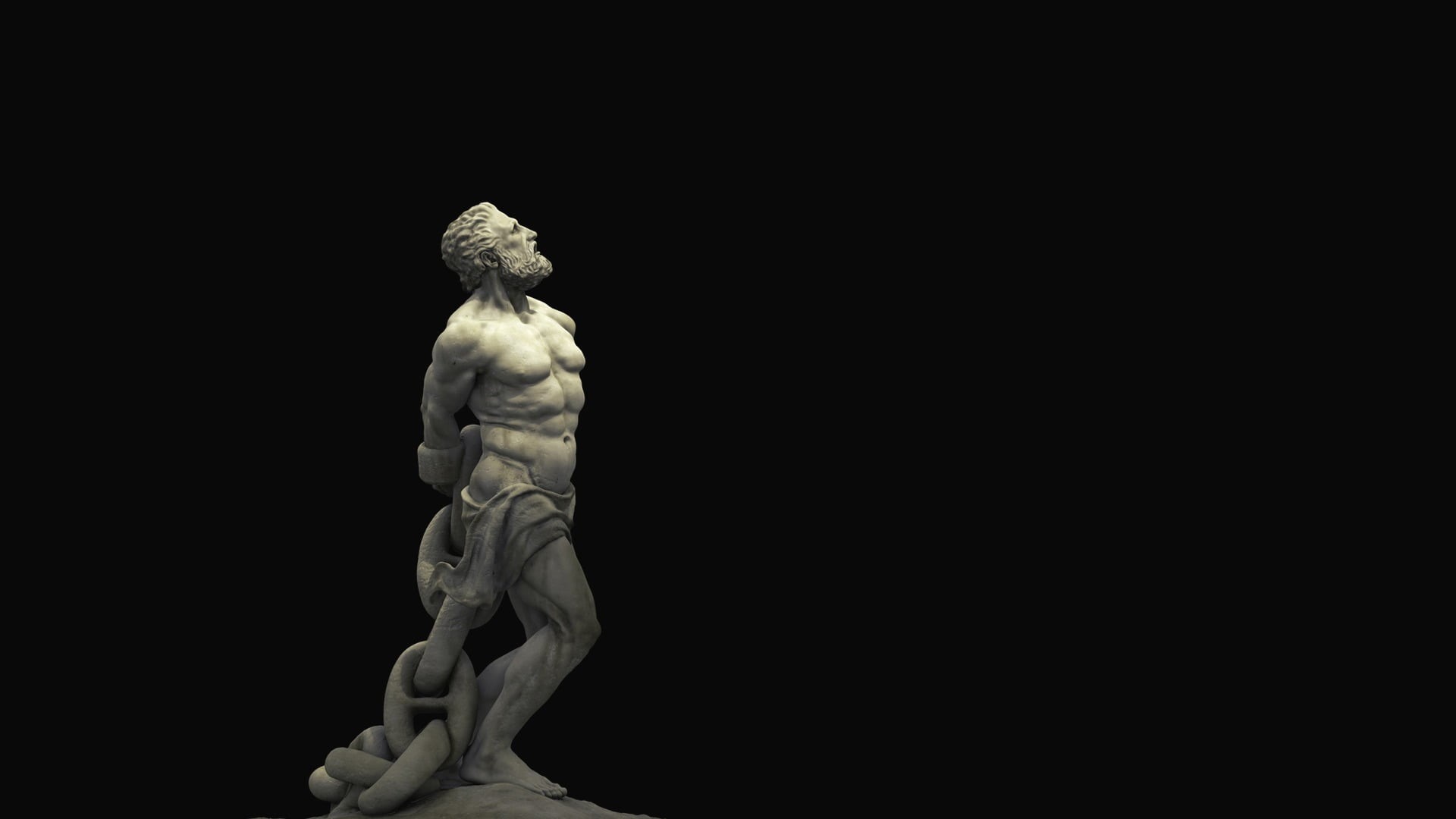 male likeness, close-up, indoors, craft, single object, statue, representation, religion, black background, creativity, human representation, studio shot, HD Wallpaper