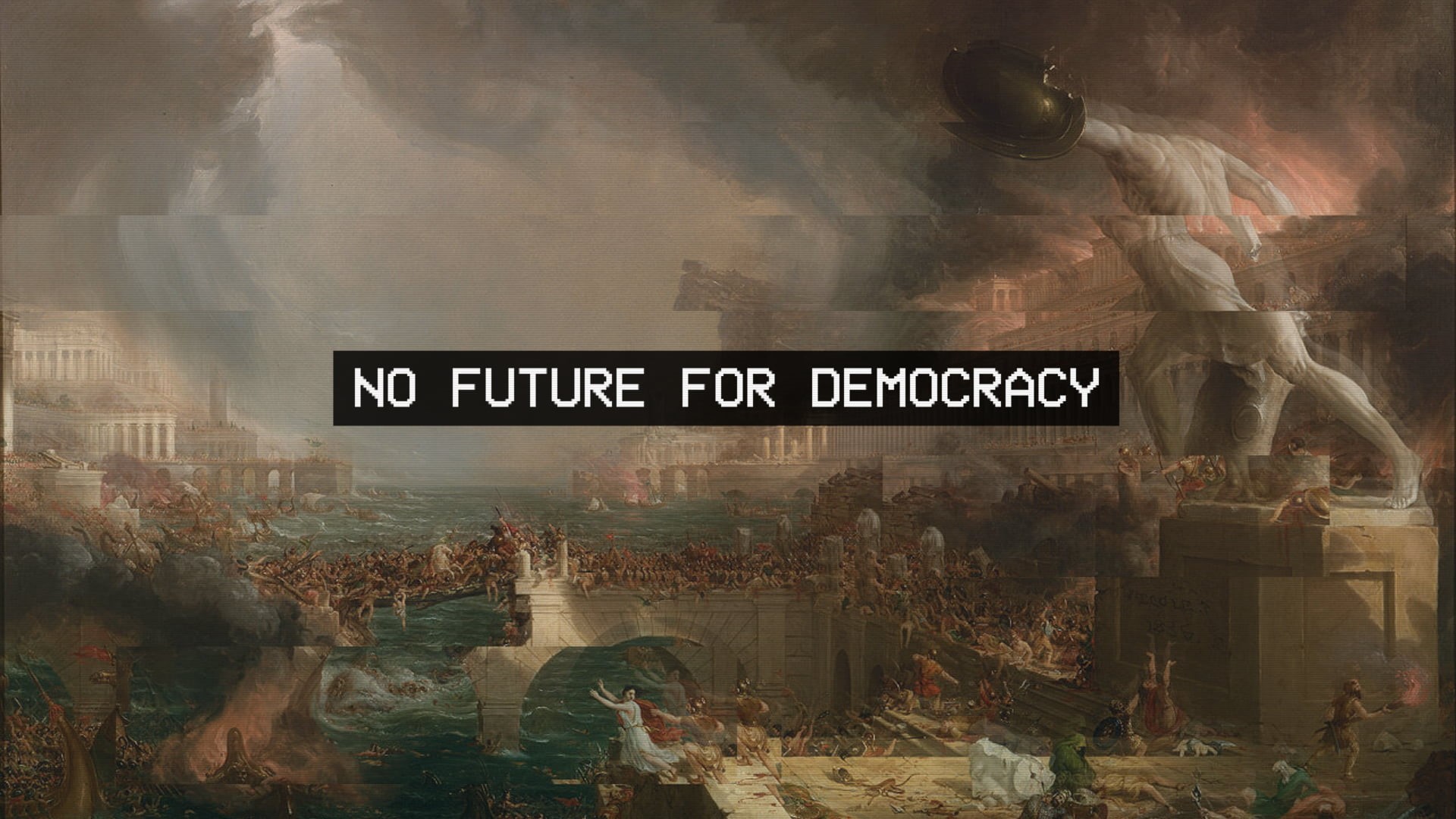 glitch art, 1080P, Greece, vaporwave, Europe, Democracy, fashwave, painting, HD Wallpaper