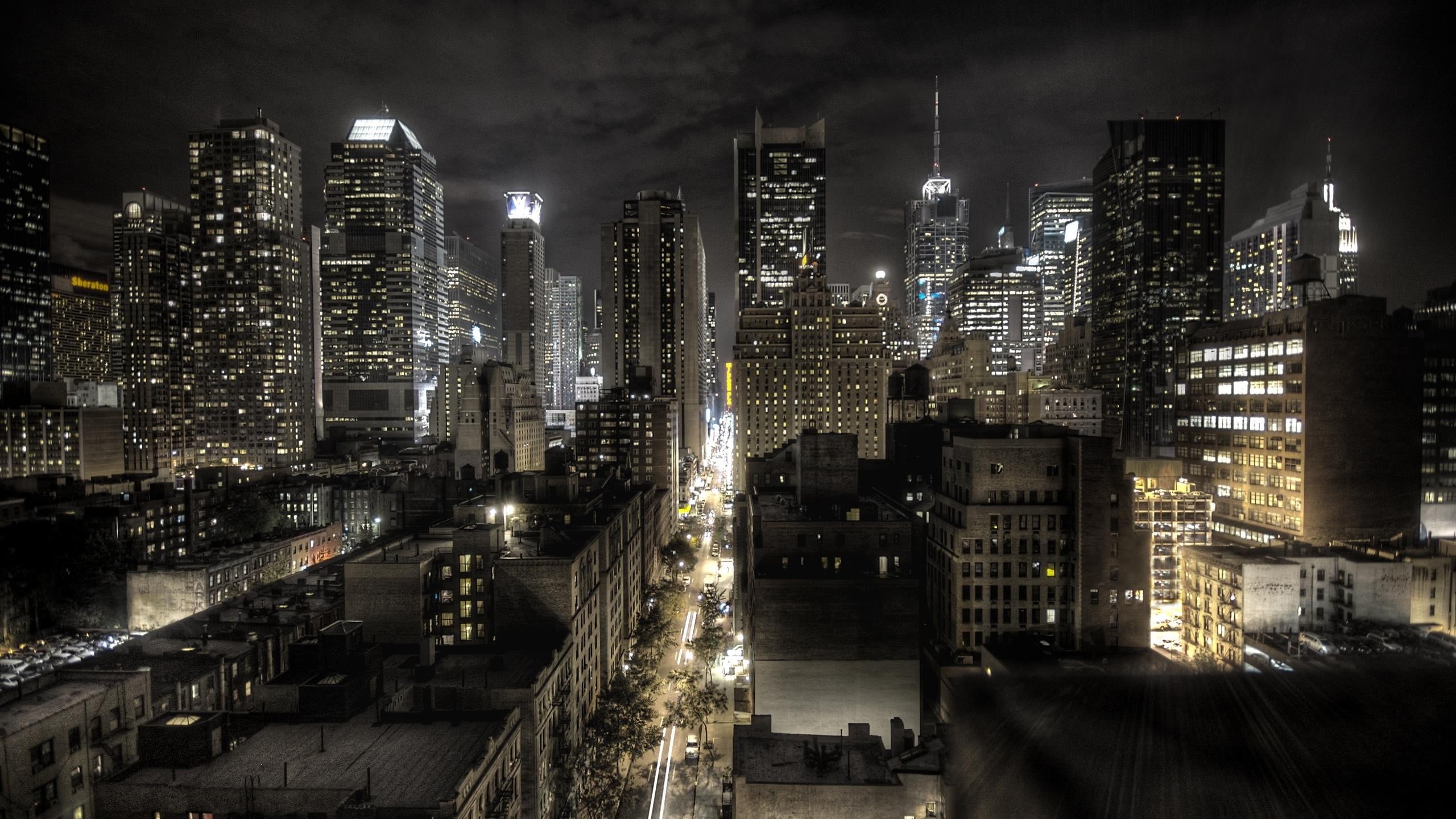 built structure, building, financial district, high, building exterior, architecture, cityscape, landscape, sky, modern, skyscraper, no people, illuminated, HD Wallpaper