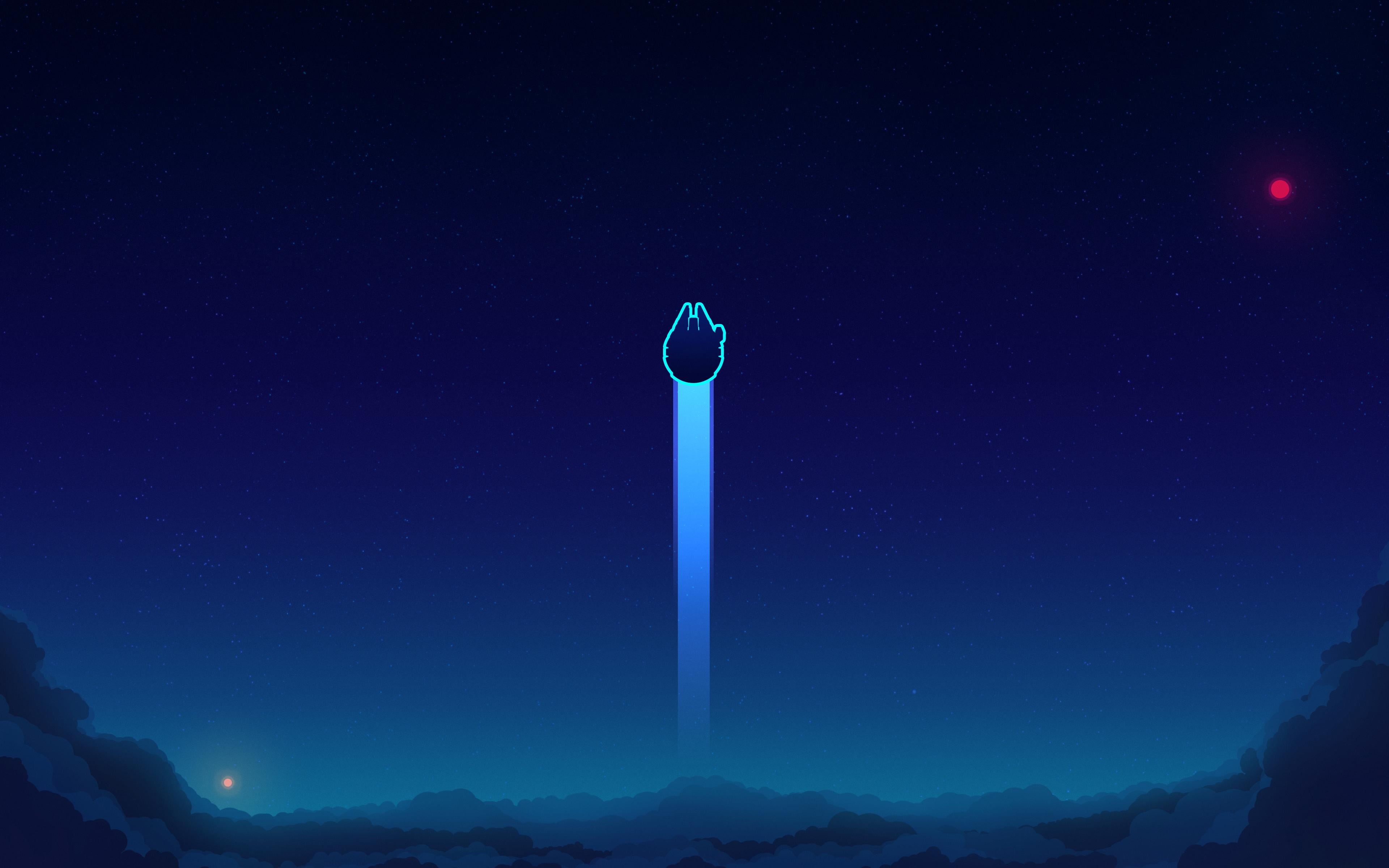 architecture, stars, outdoors, light, led, night, dusk, sky, space exploration, scenics - nature, space, Star Wars, black, mountain, 4K, tower, star - space, HD Wallpaper