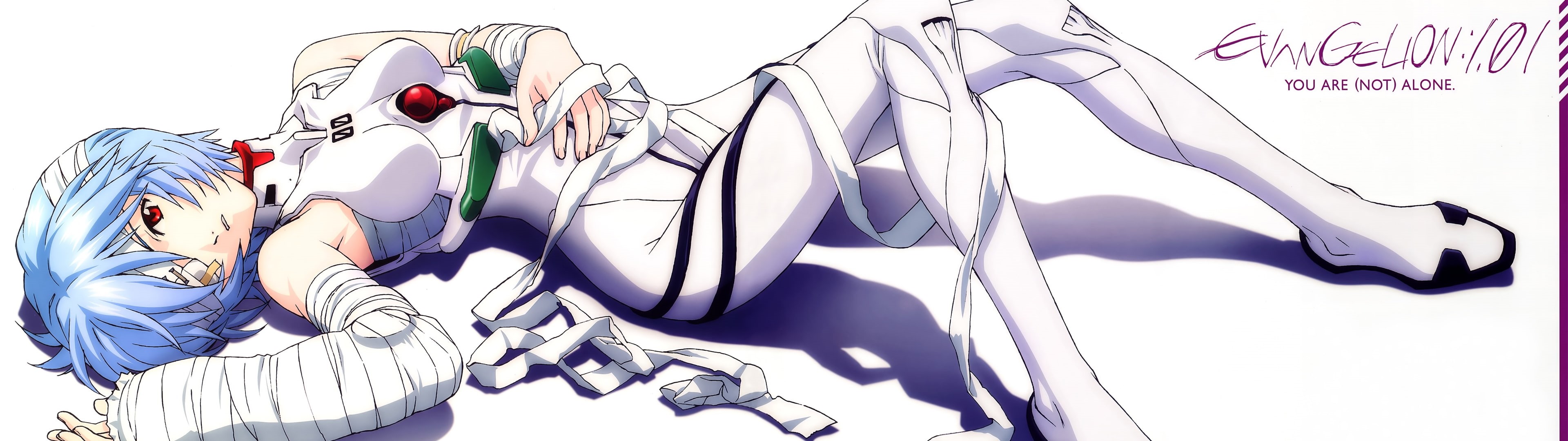 evangelion, ayanami rei, art, neon, multiscreen, ayanami, manga, genesis, neon genesis evangelion, x, hd, rei, 4K, anime, girls, HD Wallpaper