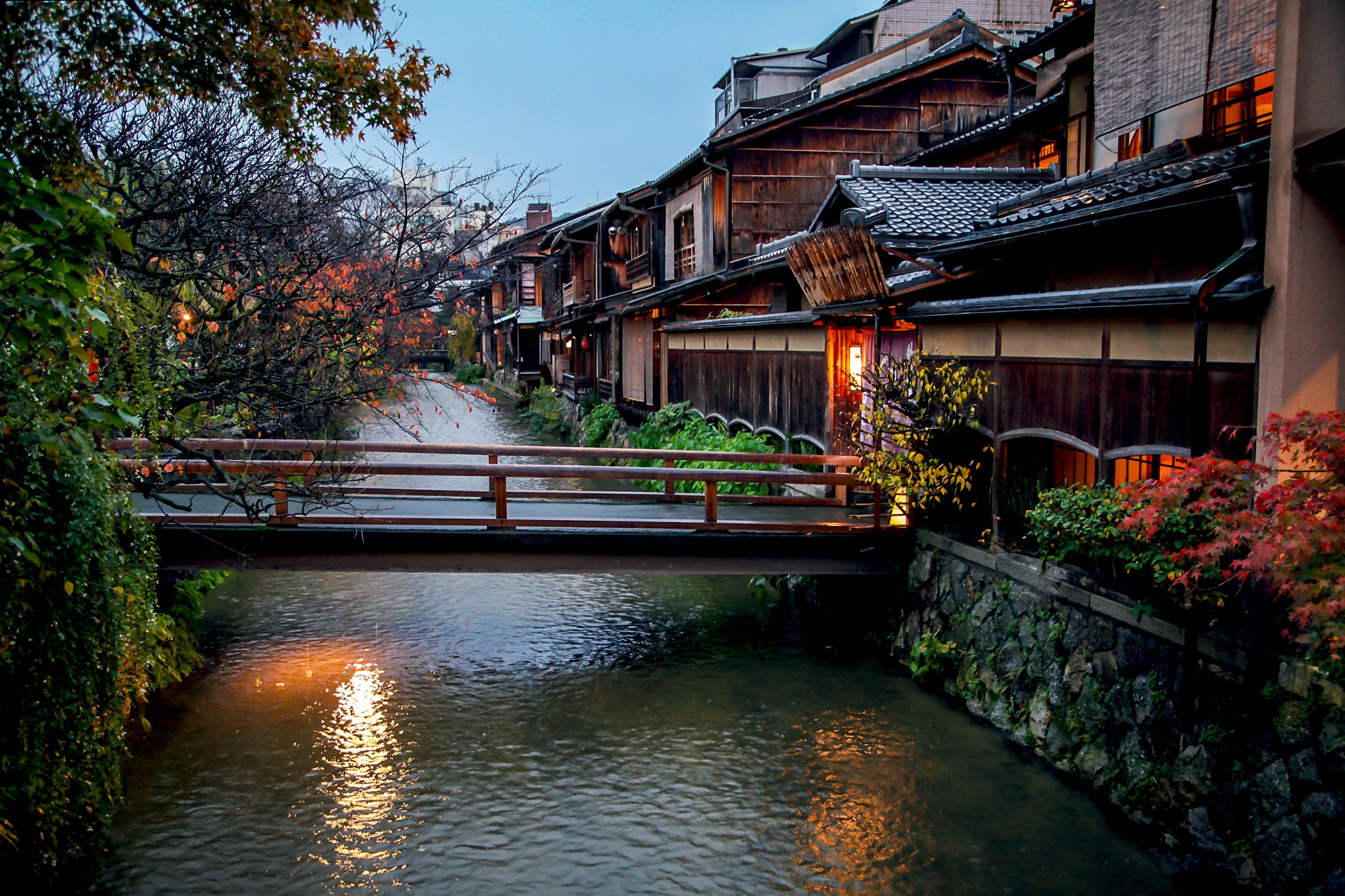outdoors, Leaves, temple - Building, kyoto City, tradition, rock Garden, shirakawa, japanese Culture, Autumnal, east Asian Culture, water, japanese Garden, HD Wallpaper