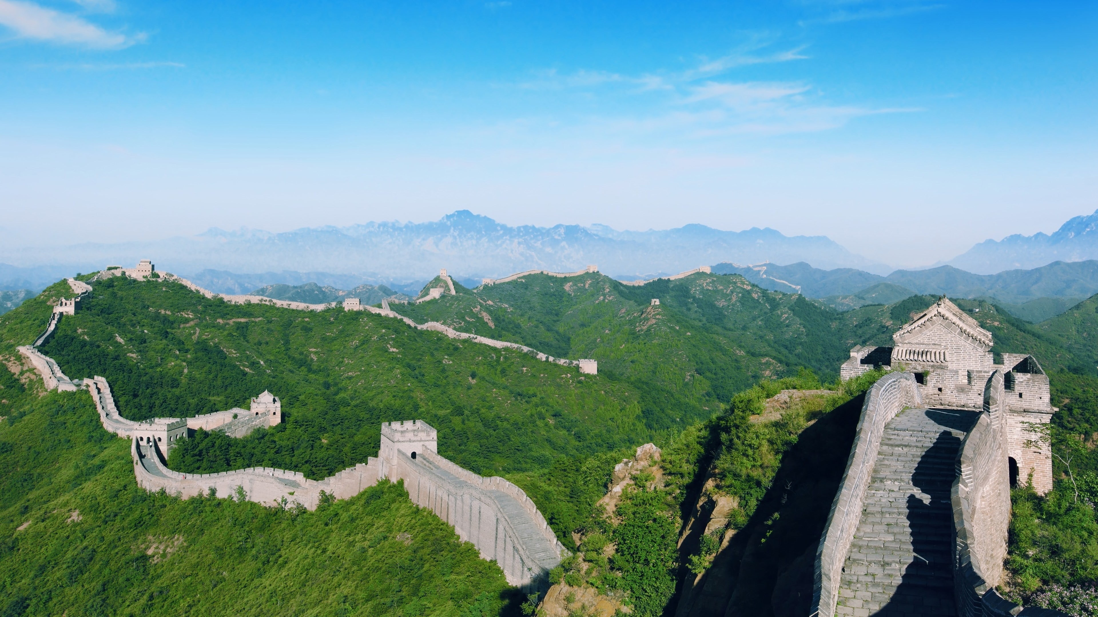 the past, travel, architecture, mountain range, wall, sky, history, nature, beauty in nature, fort, china, ancient, environment, built structure, tranquility, HD Wallpaper