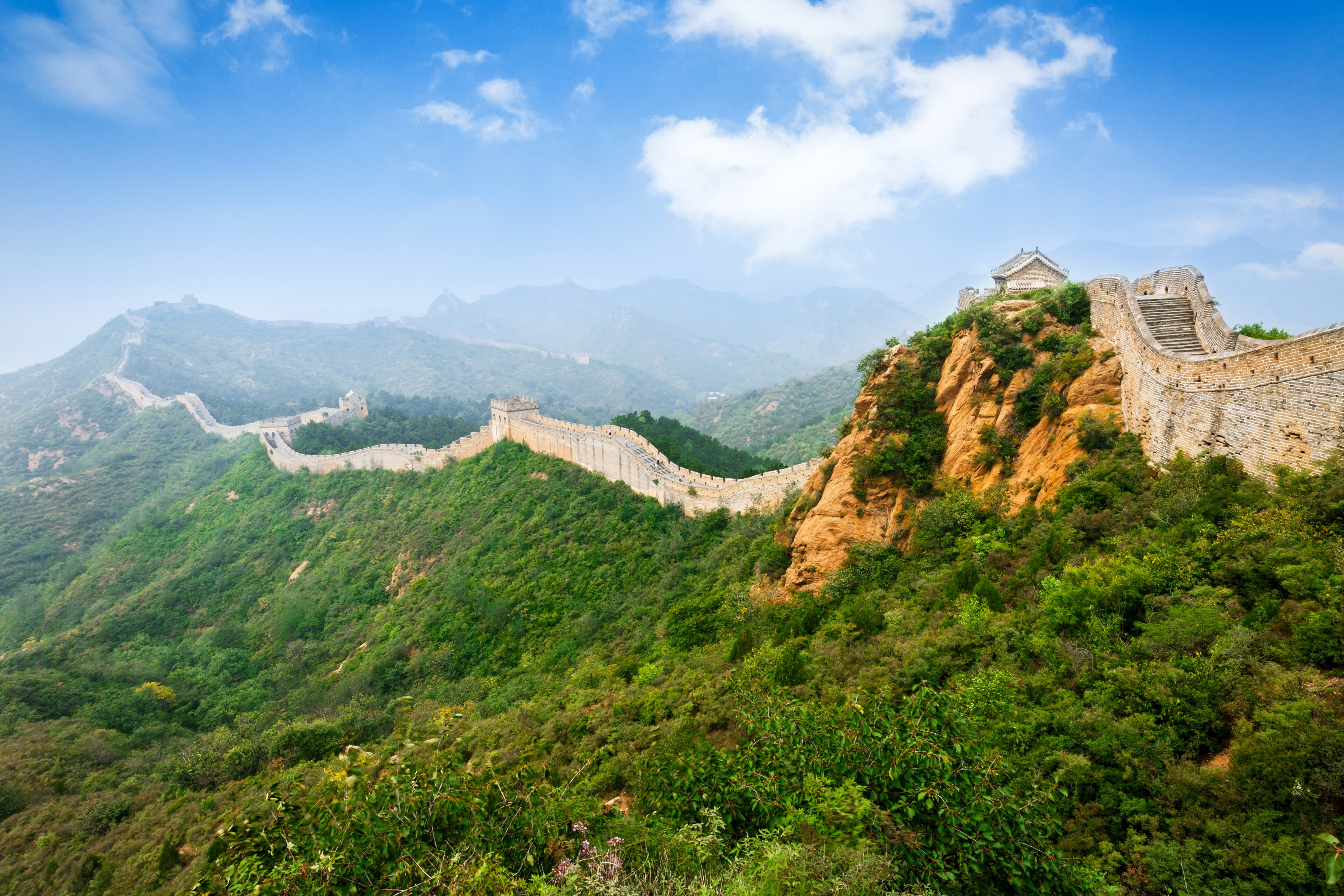 4K, 4K, Great Wall of China, HD Wallpaper