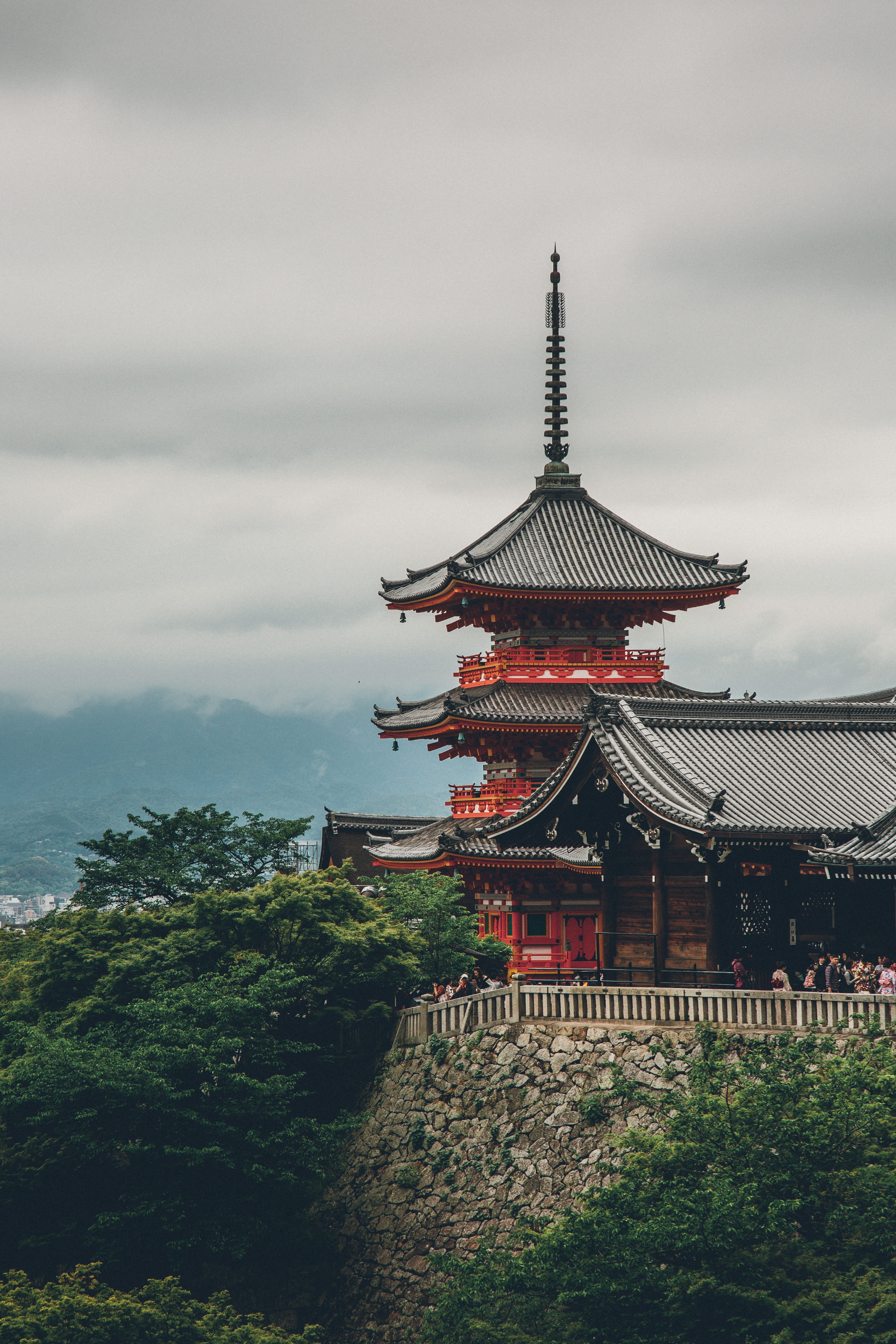 belief, 4K, nature, tree, day, temple - Building, japanese Culture, oriental, asia, building, place of worship, outdoors, kyoto Prefecture, built structure, Phone HD Wallpaper