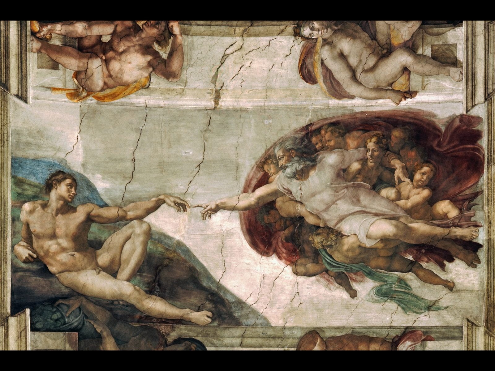 creations, adam, famous Place, The Creation Of Adam, auto post production filter, neo-classical, statue, 720P, christianity, female likeness, monument, HD Wallpaper