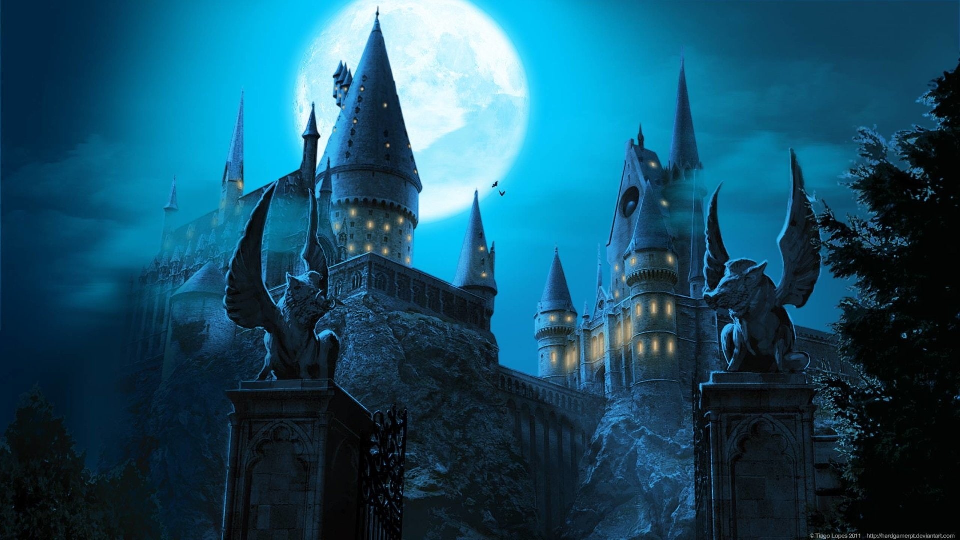 1080P, Harry Potter, Hogwarts Castle, HD Wallpaper