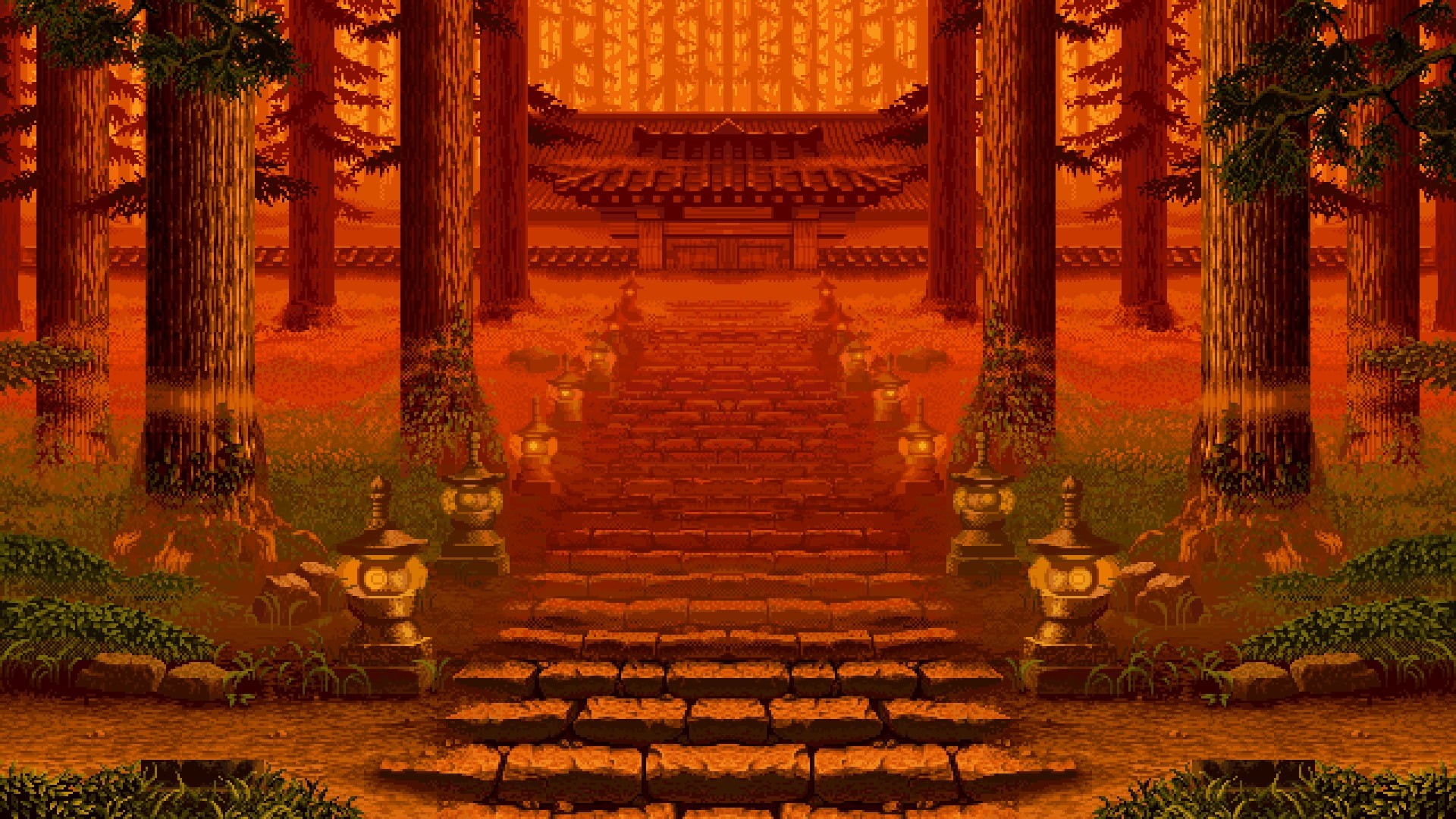 travel, stones, outdoors, religion, building, temple, ancient civilization, stairs, 1080P, landscape, built structure, pixel art, ancient, the past, HD Wallpaper
