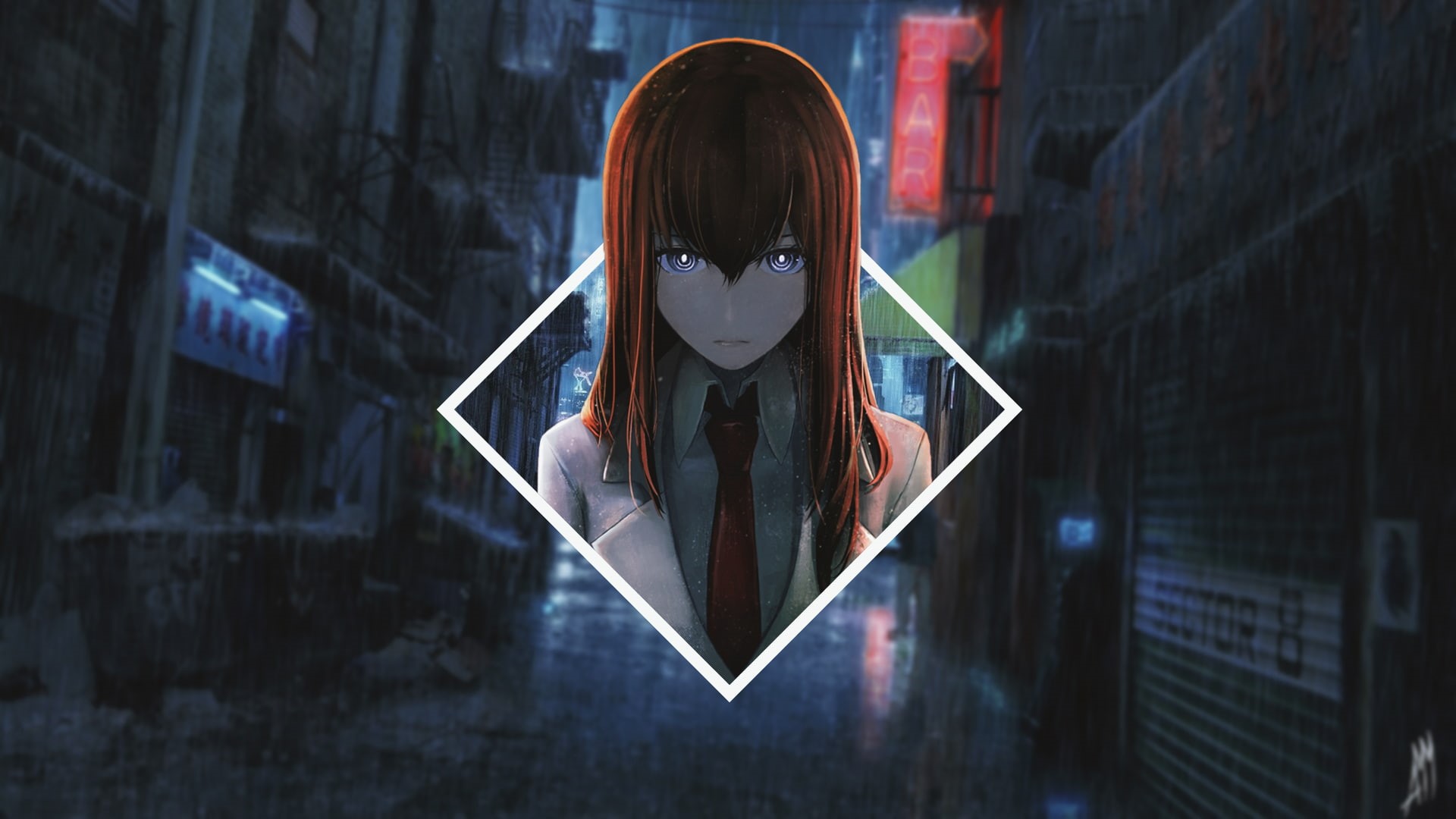 Steins;Gate, anime girls, anime, Makise Kurisu, picture-in-picture, 1080P, HD Wallpaper