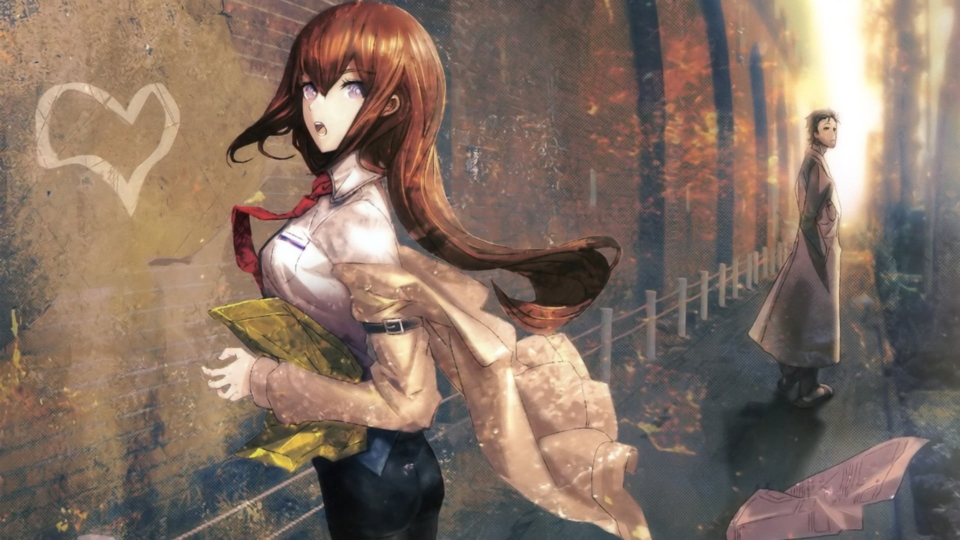 gothic Style, Steins;Gate, people, male likeness, gate, day, spooky, purple eyes, female likeness, no people, reflection, creativity, human representation, HD Wallpaper