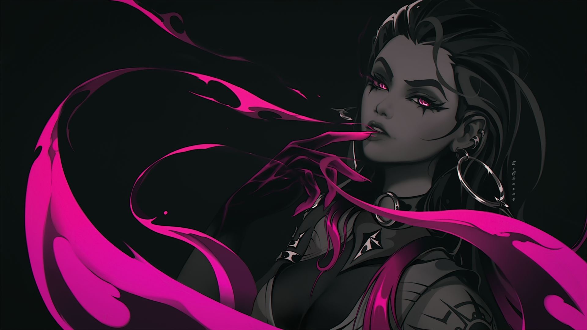 1080P, Valorant, digital art, video game art, artwork, video games, Reyna (Valorant), digital, HD Wallpaper