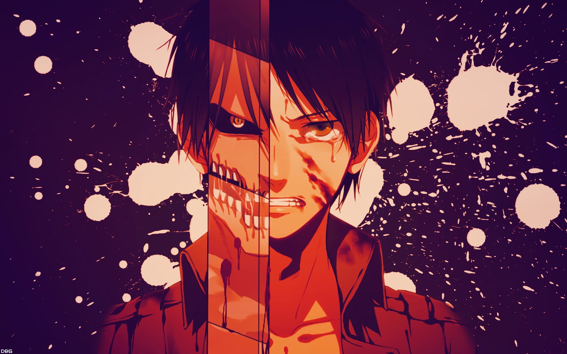 eren, Eren Jeager, young women, auto post production filter, nature, cute, vector, Shingeki no Kyojin, digital composite, digital, skull, people, grunge, HD Wallpaper