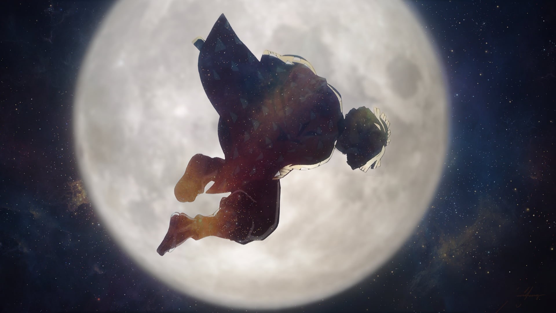 Kimetsu no Yaiba, 1080P, Zenitsu Agatsuma, moonlight, HD Wallpaper