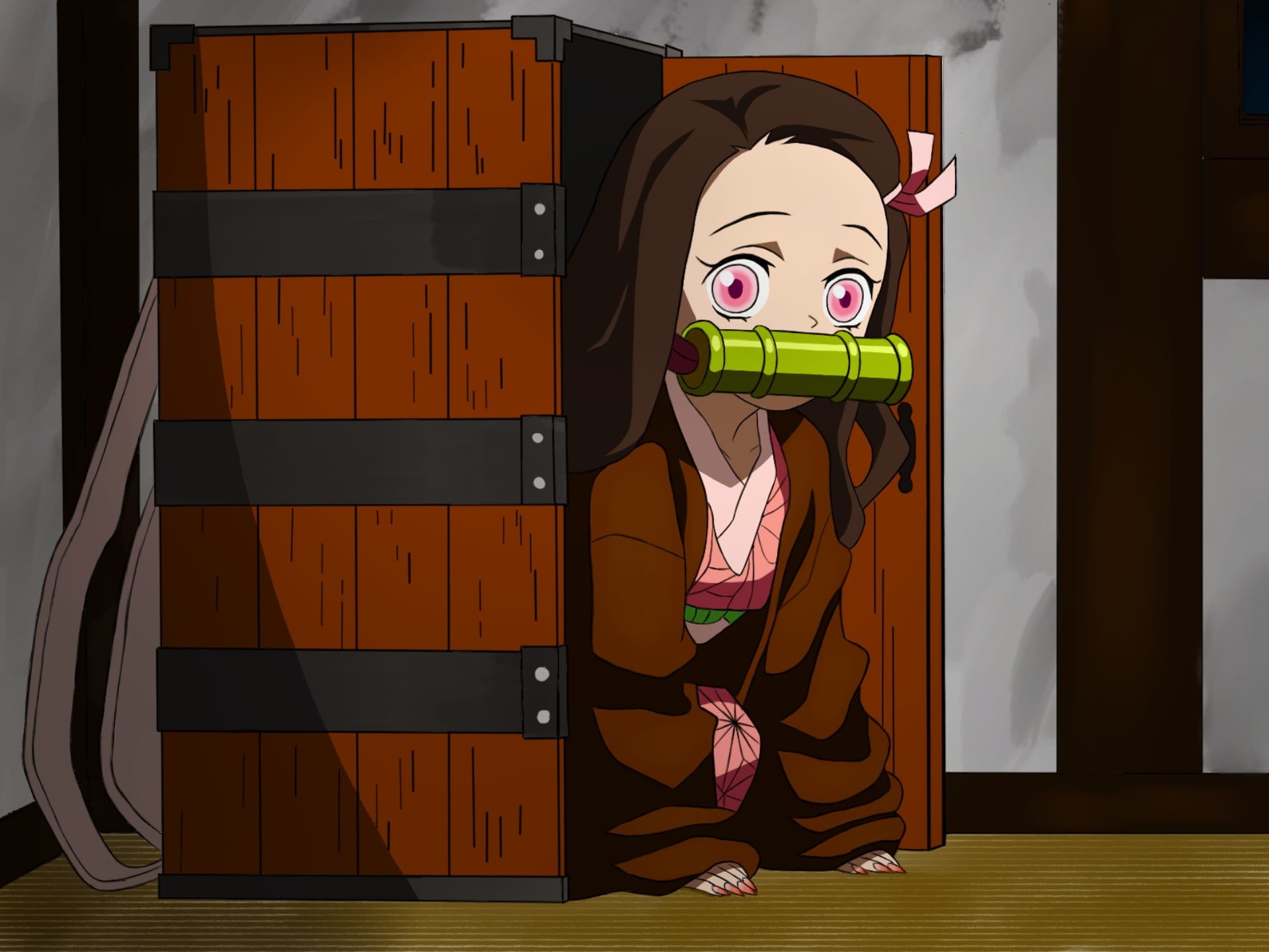 Demon Slayer: Kimetsu no Yaiba, 1080P, Nezuko Kamado, Anime, HD Wallpaper