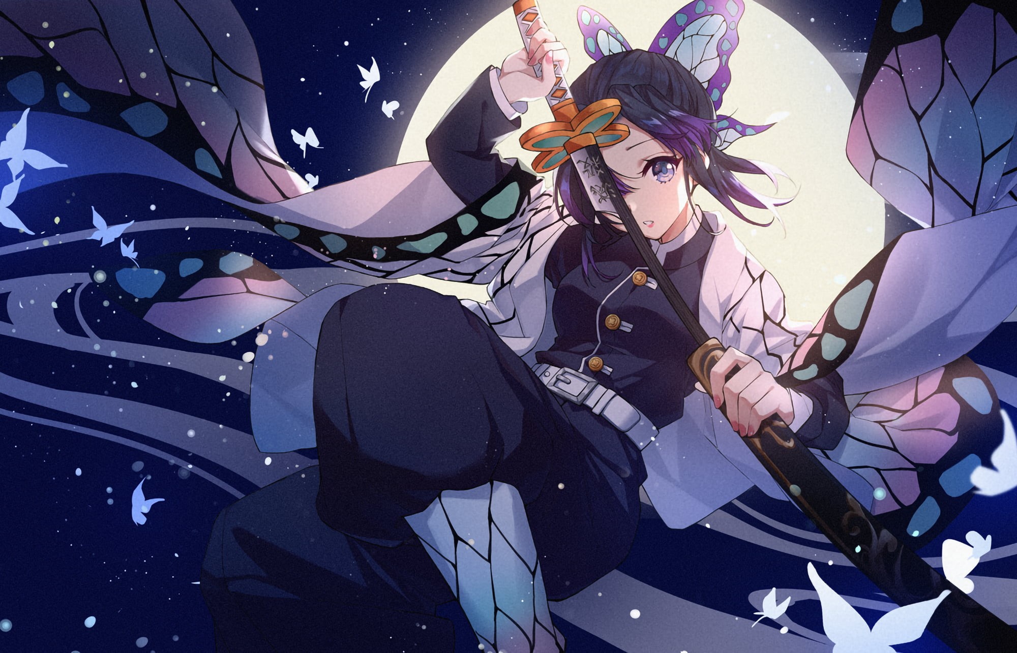 1080P, Shinobu Kochou, Anime, Demon Slayer: Kimetsu no Yaiba, HD Wallpaper