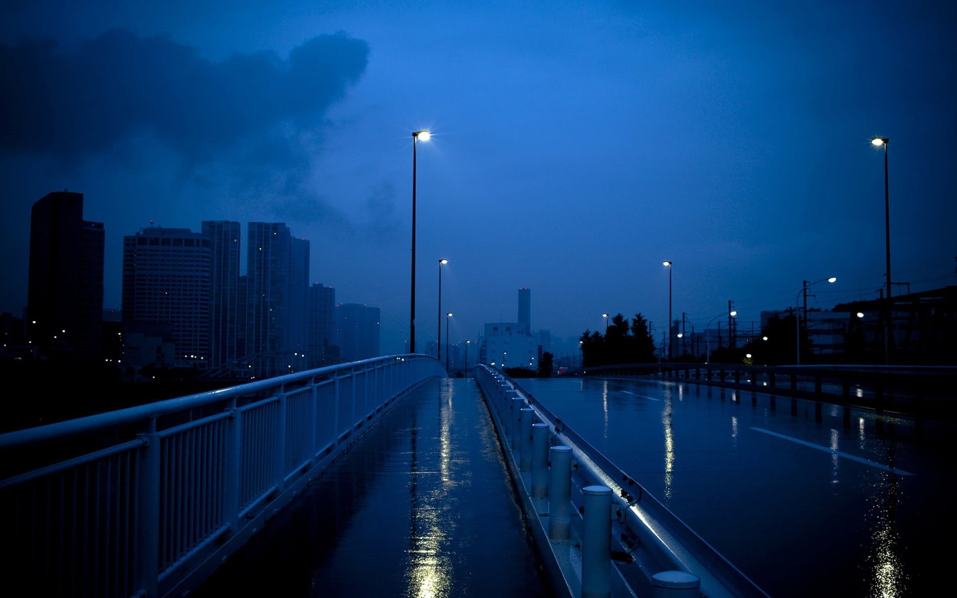 night, outdoors, skyscraper, city, street, cityscape, spire, lot, wet street, travel destinations, illuminated, building exterior, tall - high, lights, HD Wallpaper