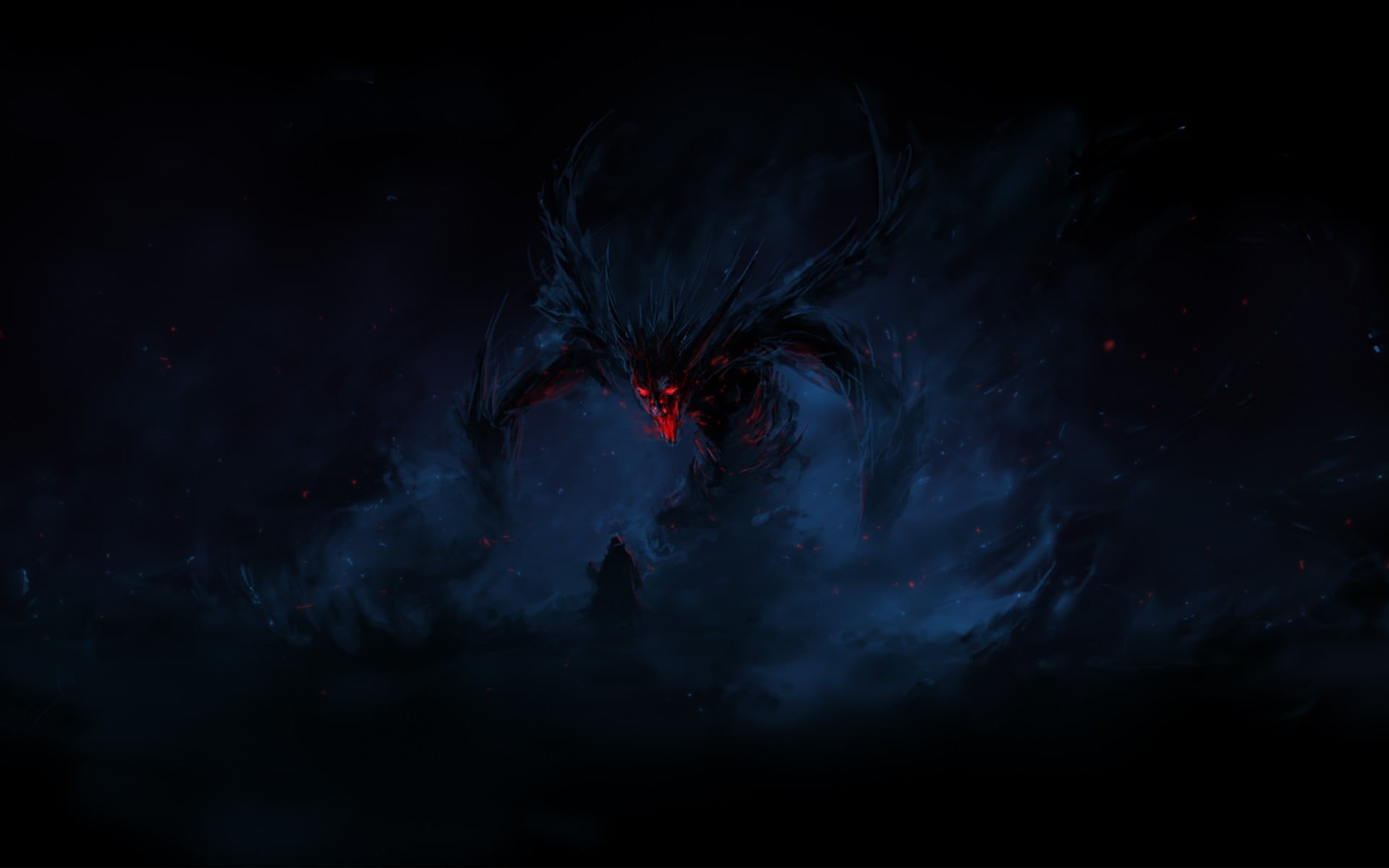 lava, studio shot, night, water, digital, red, beauty in nature, sign, exploding, motion, demon, power, artwork, monster, smoke - physical structure, outdoors, HD Wallpaper
