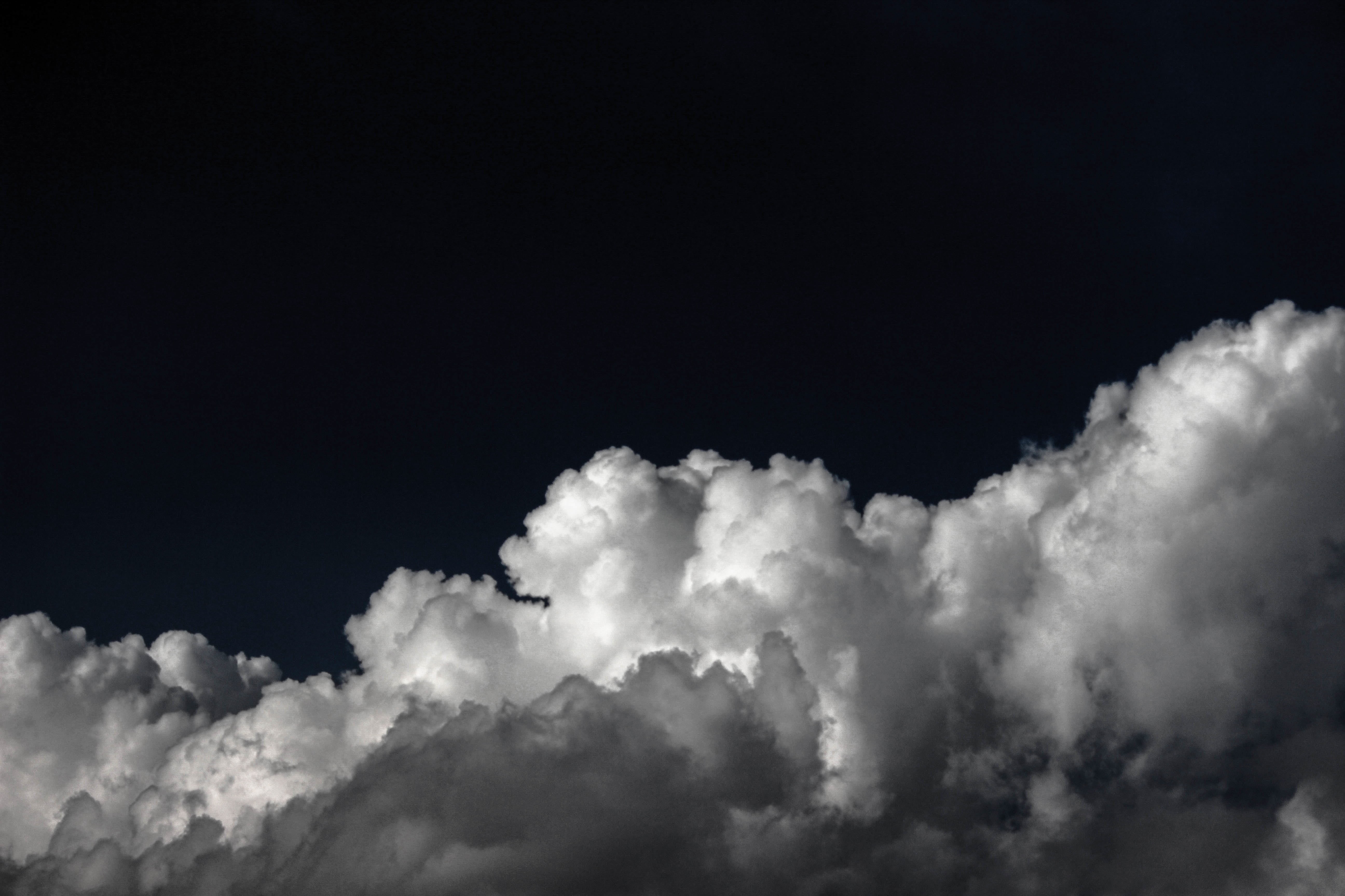 environment, sky, softness, clouds, storm, storm cloud, overcast, scenics - nature, wind, thunderstorm, 5K, cloud, white, beauty in nature, dark, scenics, HD Wallpaper