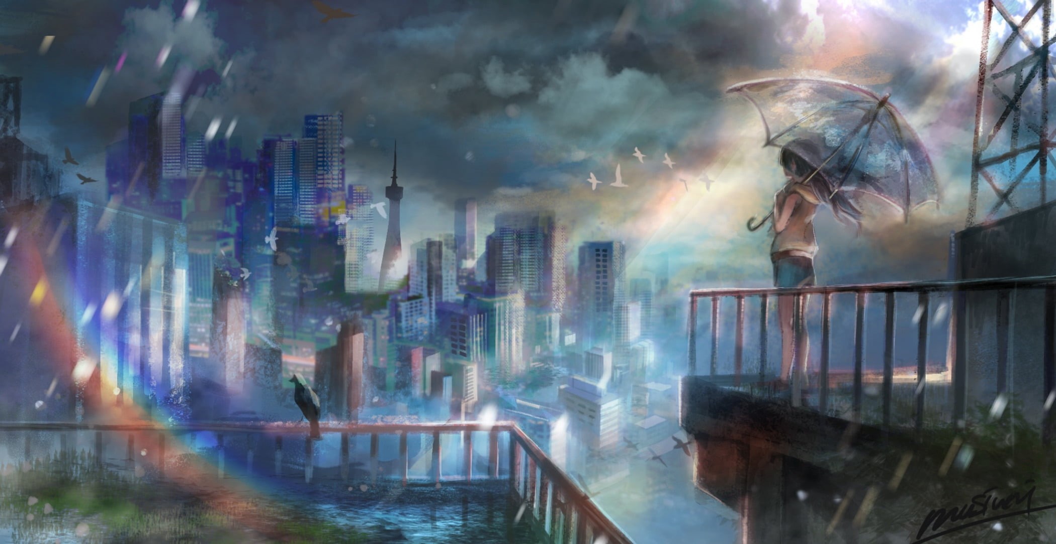 1080P, Weathering With You, Hina Amano, Anime, HD Wallpaper