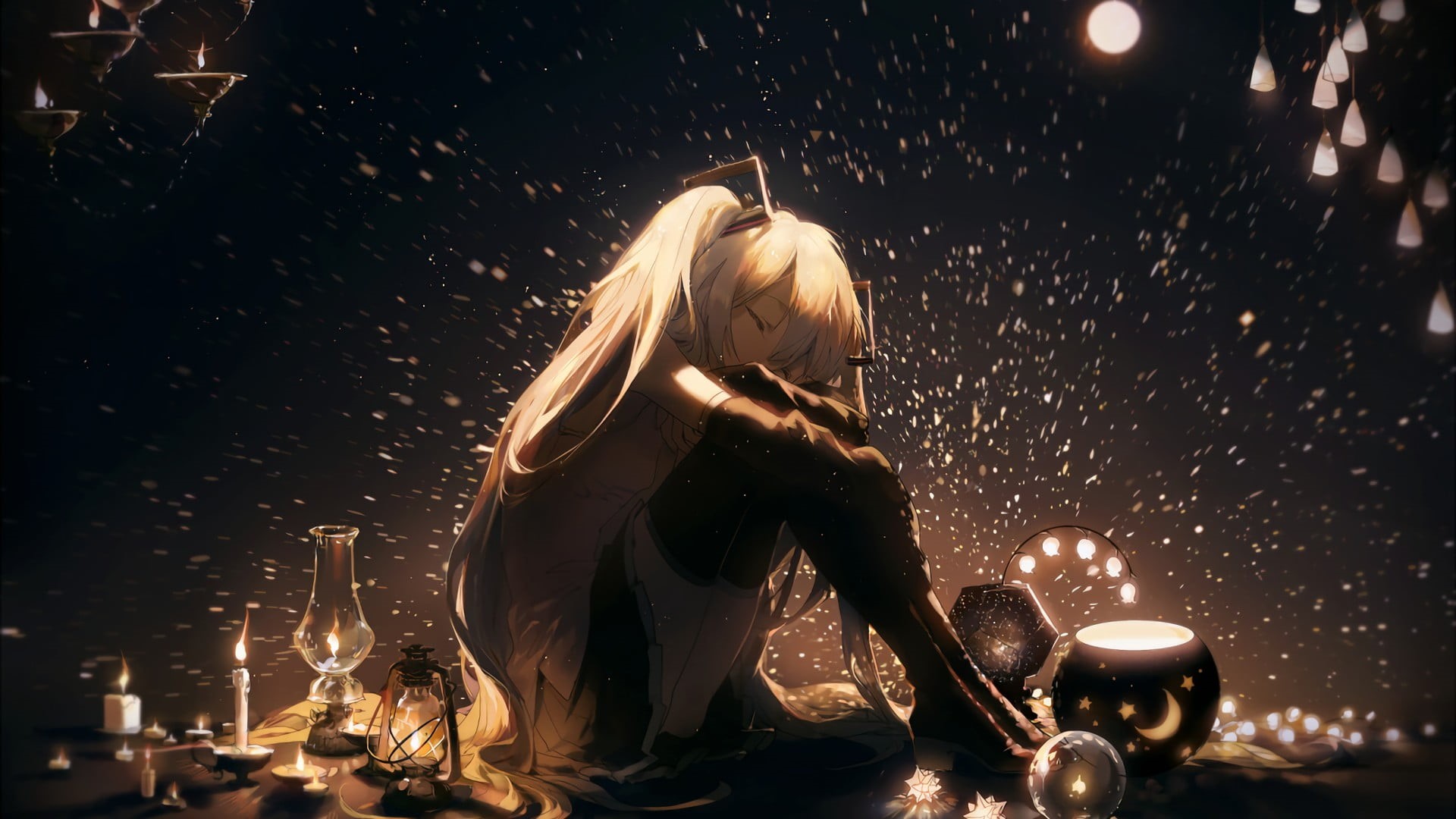 fictional, blurred motion, holding, metal industry, artwork, female, real people, glowing, fire, young adult, illuminated, women, haired, anime girls, motion, HD Wallpaper