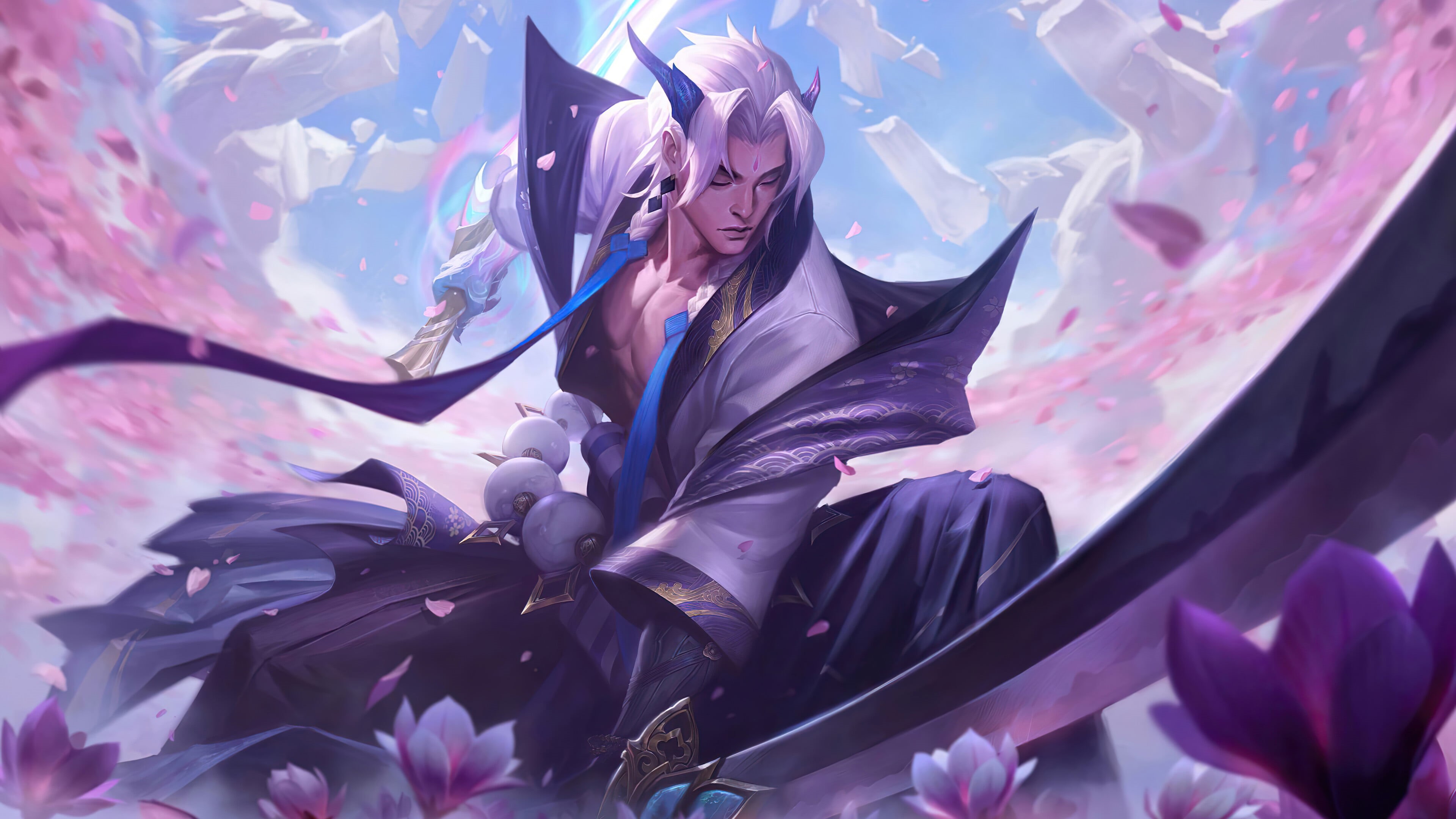 4K, League of Legends, Riot Games, spirit blossom, Yone (League of Legends), HD Wallpaper