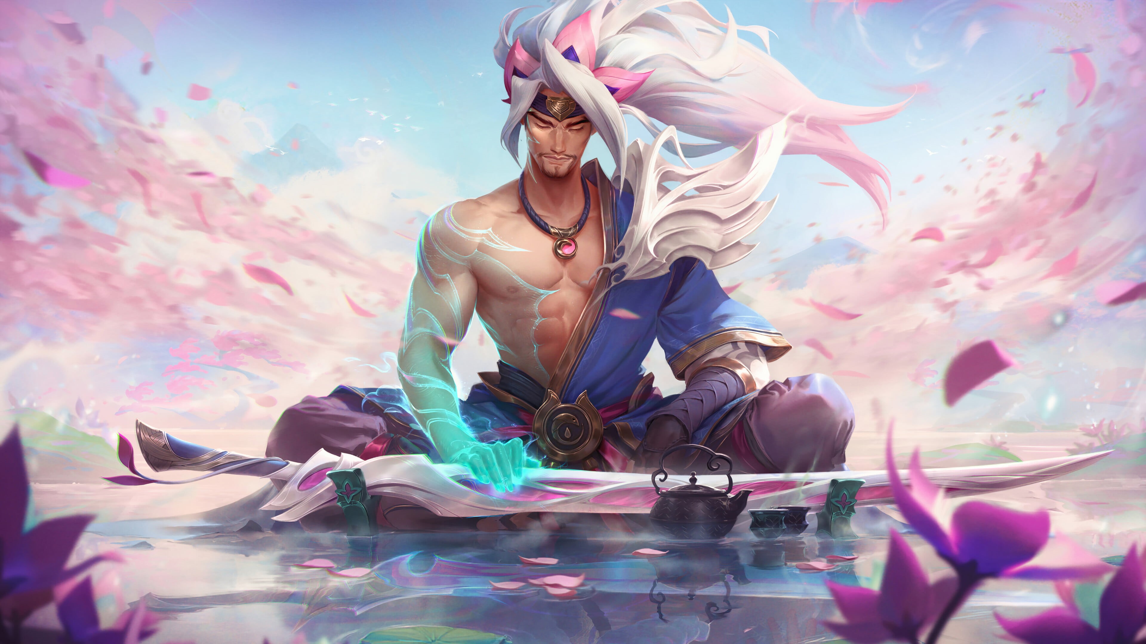 League of Legends, Yasuo (League of Legends), spirit blossom, Yasuo, Riot Games, 4K, HD Wallpaper