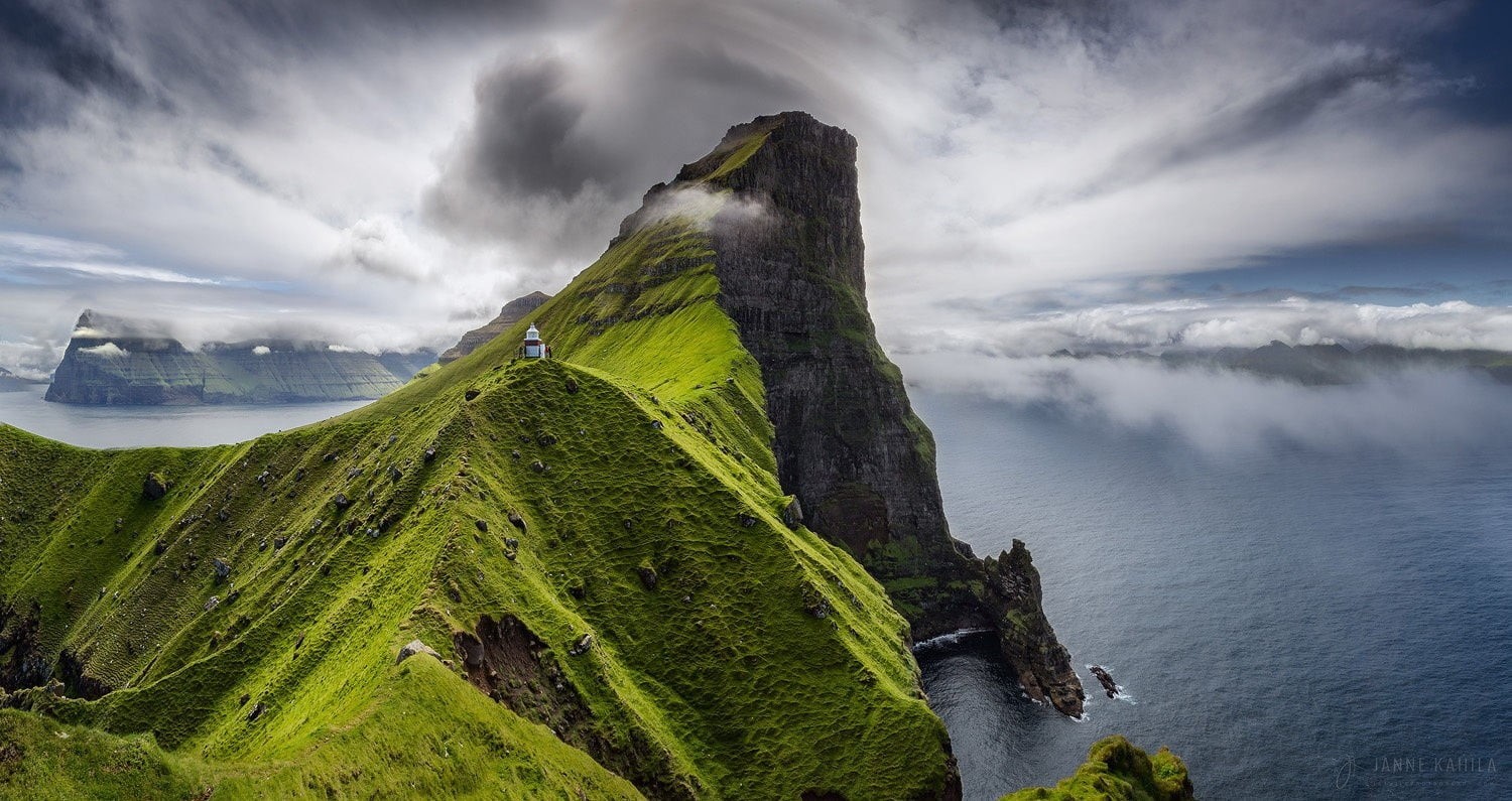 beauty in nature, sea, grass, fog, sky, green color, green, scenics - nature, travel, photography, no people, cloud - sky, tranquility, plant, environment, HD Wallpaper