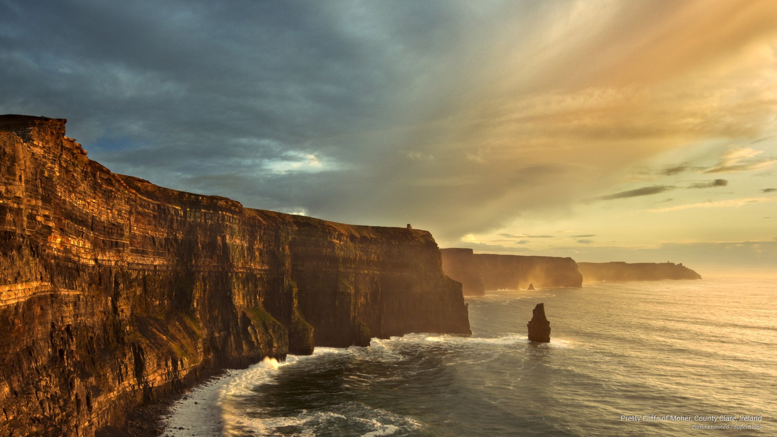 county, ireland, cliffs, Europe, clare, moher, pretty, 2K, HD Wallpaper