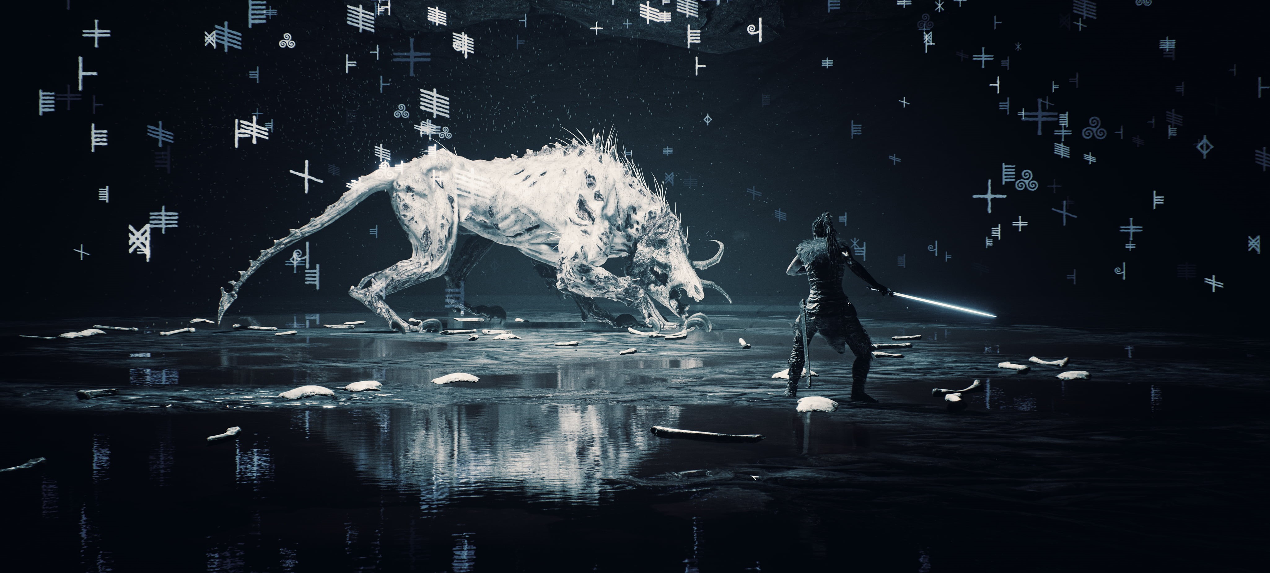 Hellblade: Senuas Sacrifice, 4K, sword, ultra-wide, video games, ultrawide, HD Wallpaper