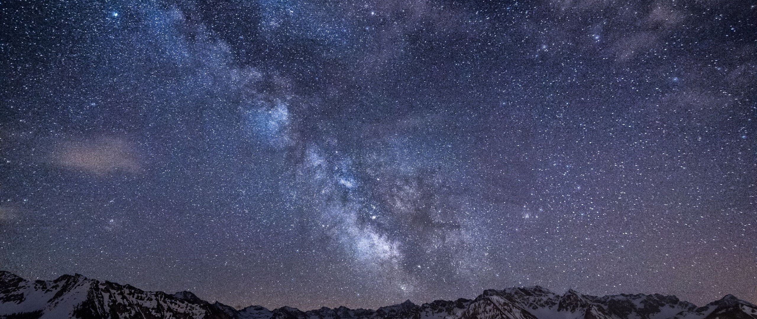 starry night, Milky Way, stars, sky, skyscape, 2K, landscape, HD Wallpaper