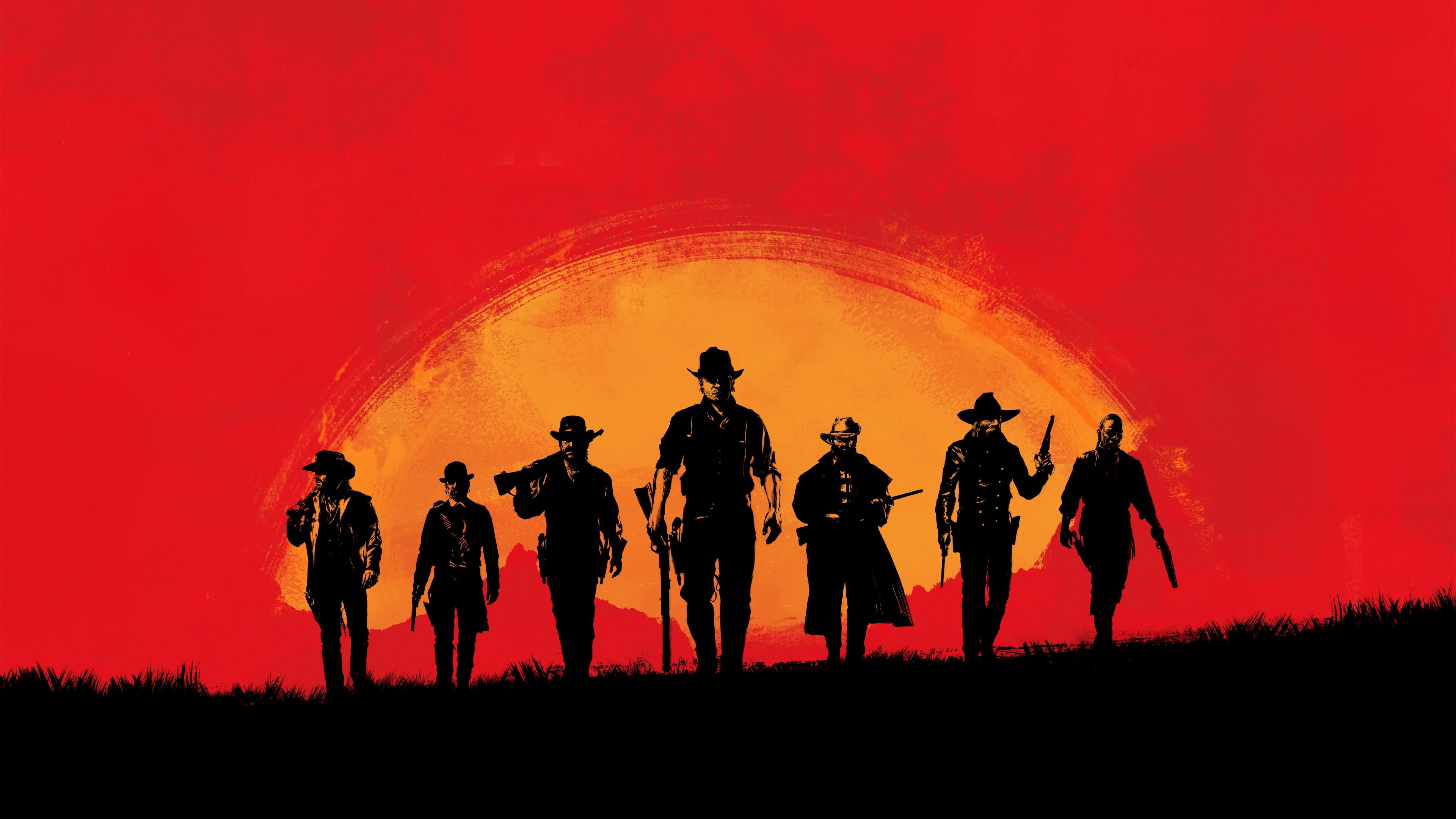 video games, Rockstar Games, leisure activity, women, western, simple, sunset, togetherness, multi colored, fun, medium group of people, group, motion, HD Wallpaper