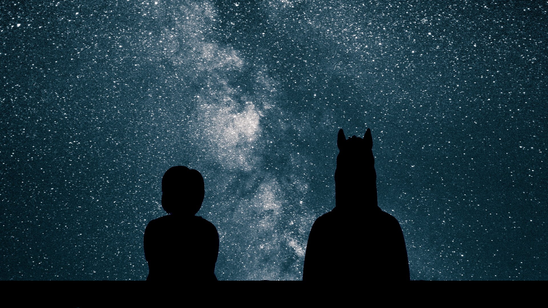 night sky, starry night, 1080P, TV, Bojack Horseman, HD Wallpaper