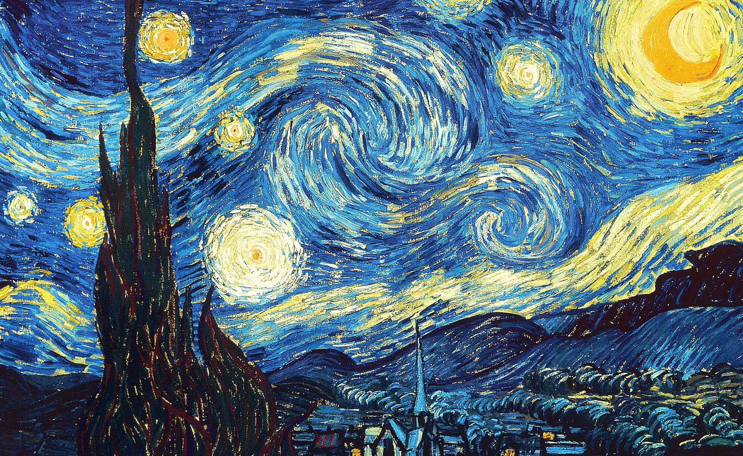 art and craft, the starry night, backgrounds, day, van, creativity, paint, the starry night by vincent van gogh, outdoors, Painting, no people, Night, design, HD Wallpaper