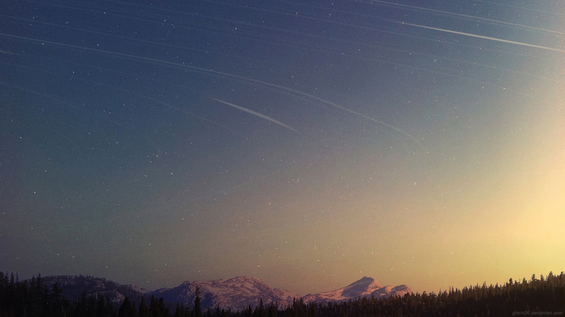 galaxy, shooting stars, mountain Range, sky, beauty In Nature, watermarked, star Field, no People, environment, star trail, stars, winter, mountain Peak, HD Wallpaper