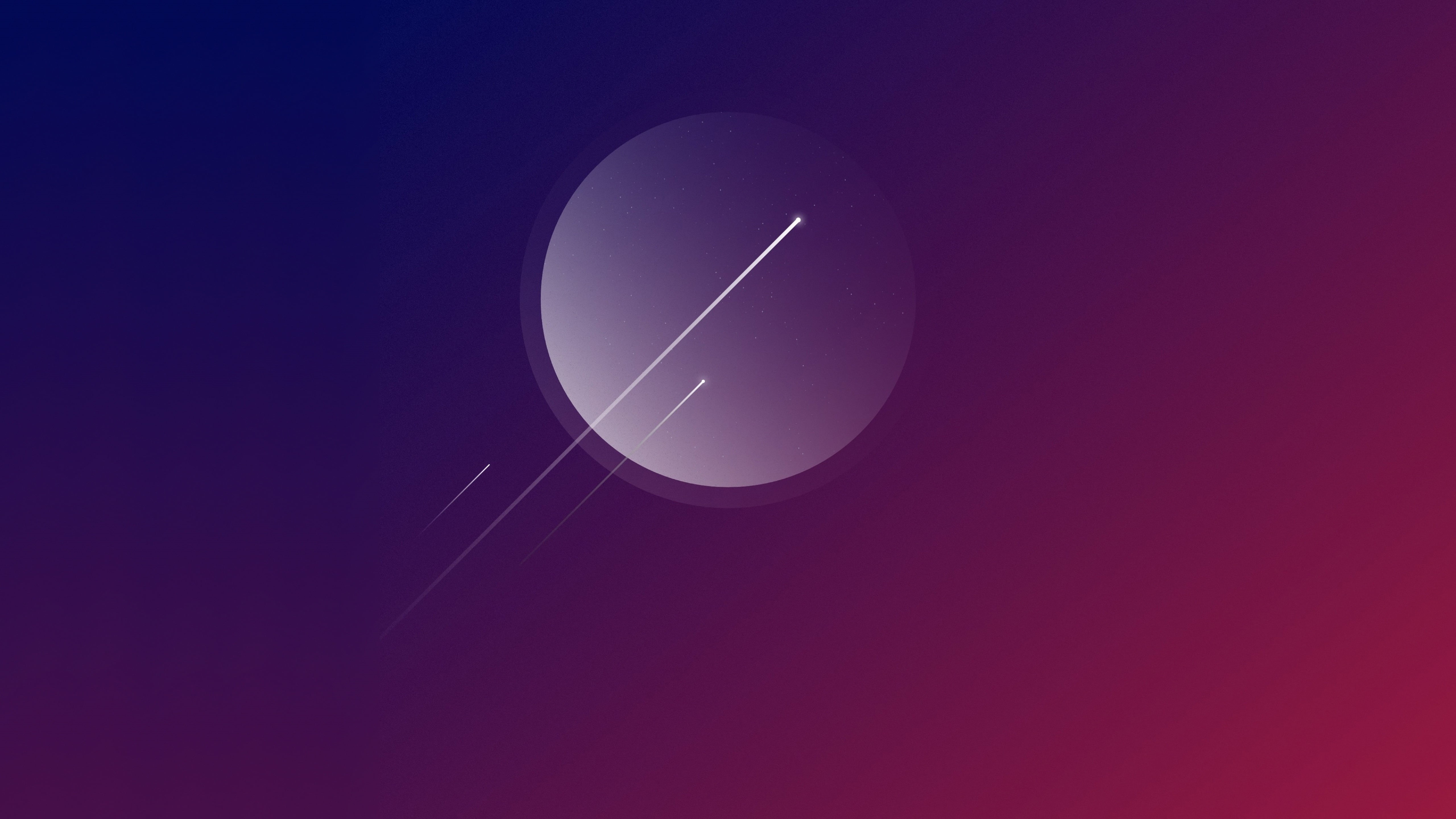 meteors, indoors, backgrounds, space art, science, abstract, blue, illustration, sky, minimalism, moon, beauty in nature, digital art, geometric shape, HD Wallpaper