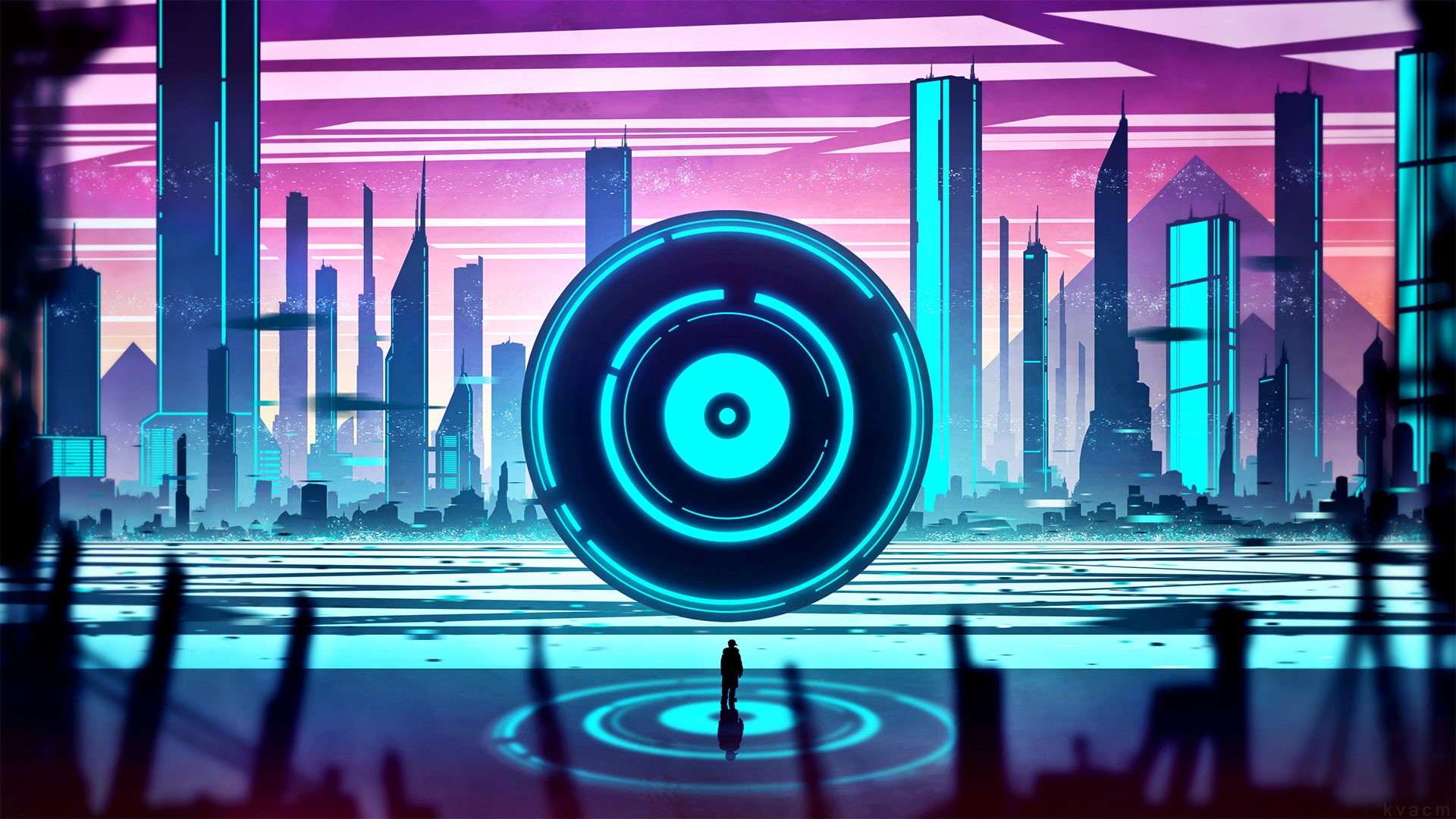 1080P, artwork, Cityscape, illustration, Futuristic, Kvacm, HD Wallpaper