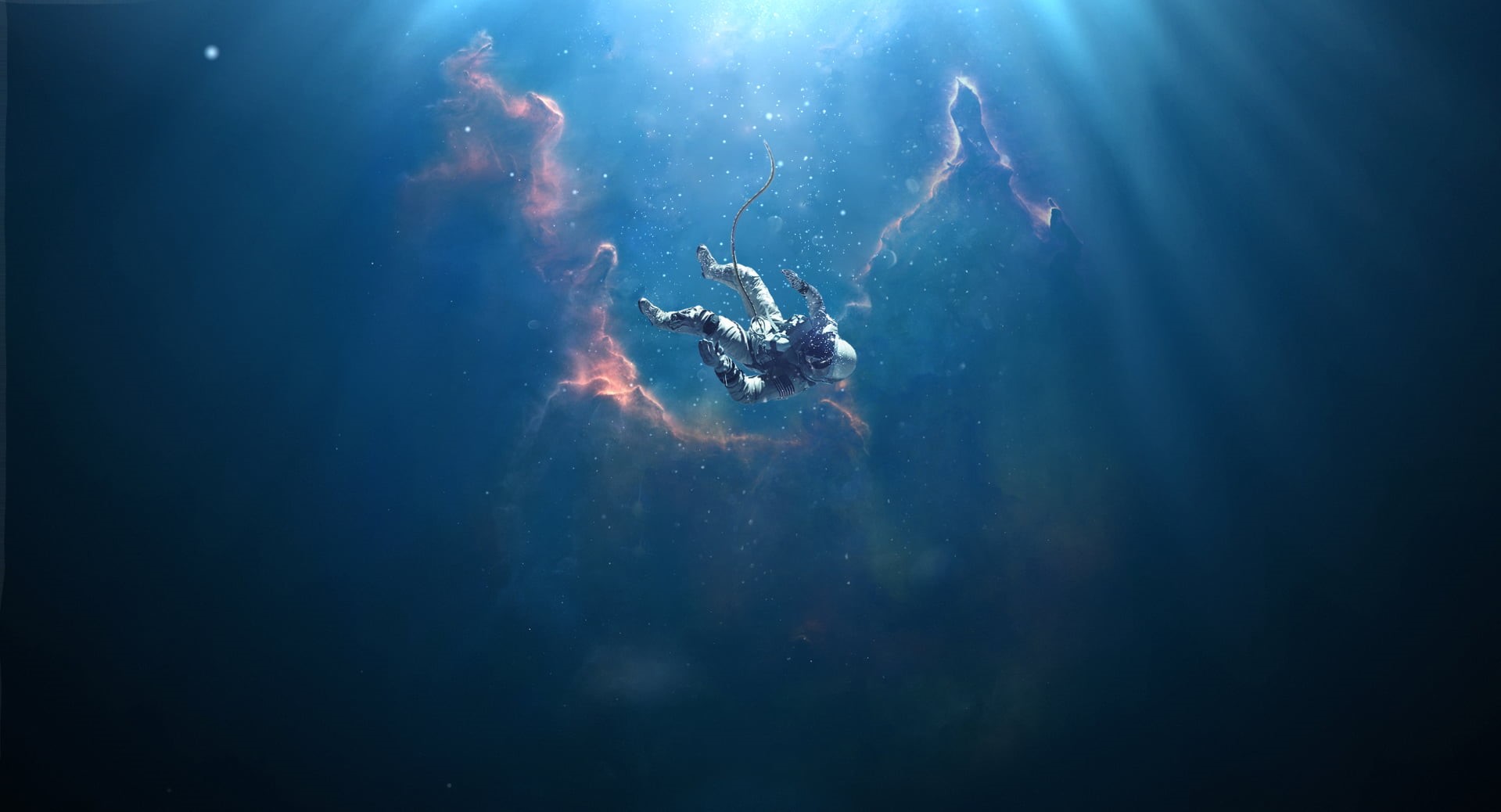digital art, 720P, astronaut, universe, space, lost in space, nebula, HD Wallpaper