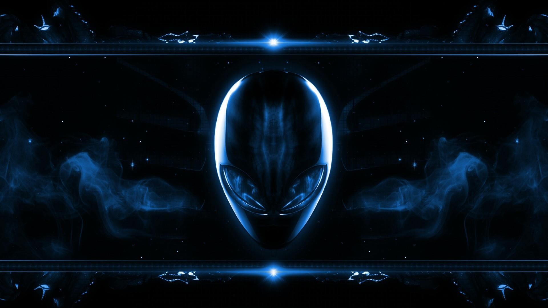 science, mystery, alien, blue, extraterrestrial, electrical equipment, space, abstract, fantasy art, 1080P, design, pattern, illuminated, sci-fi, scifi, HD Wallpaper