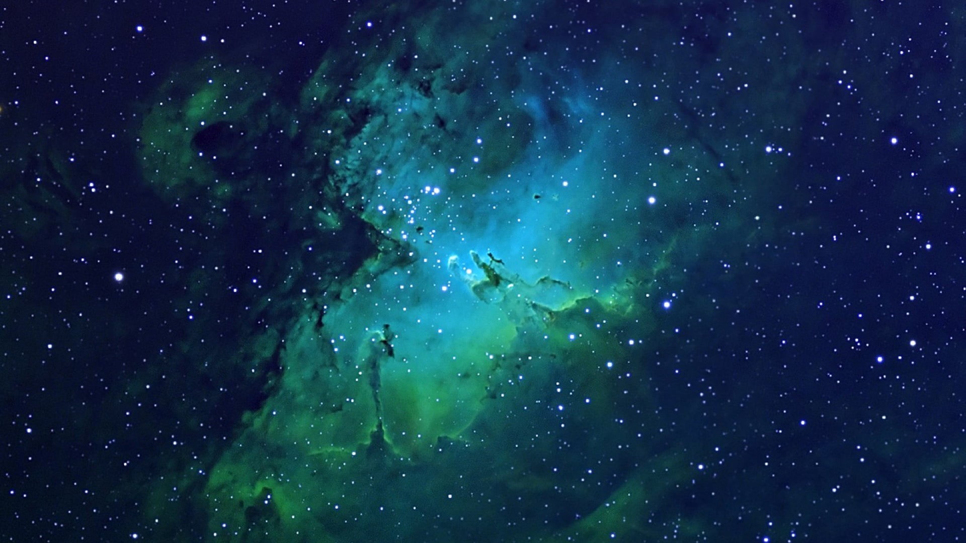 graphic, celestial body, astrology, moon, science, beauty in nature, blue, art, nature, tranquility, green color, pattern, universe, low angle view, galaxy, HD Wallpaper