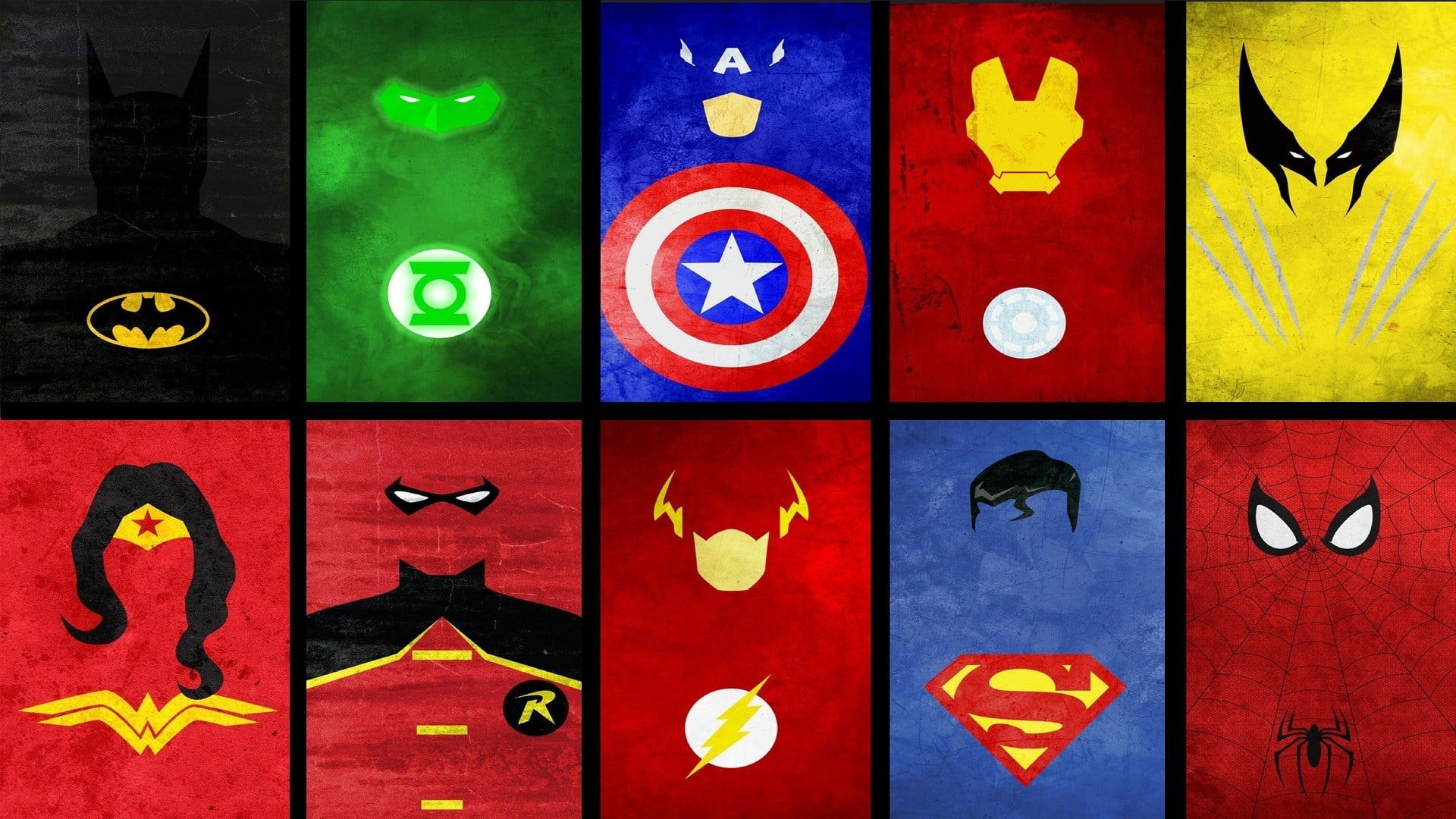 art and craft, Green Lantern, paint, collage, text, close-up, wall - building feature, superheroes, creativity, indoors, Wonder Woman, Superman, DC Comics, HD Wallpaper