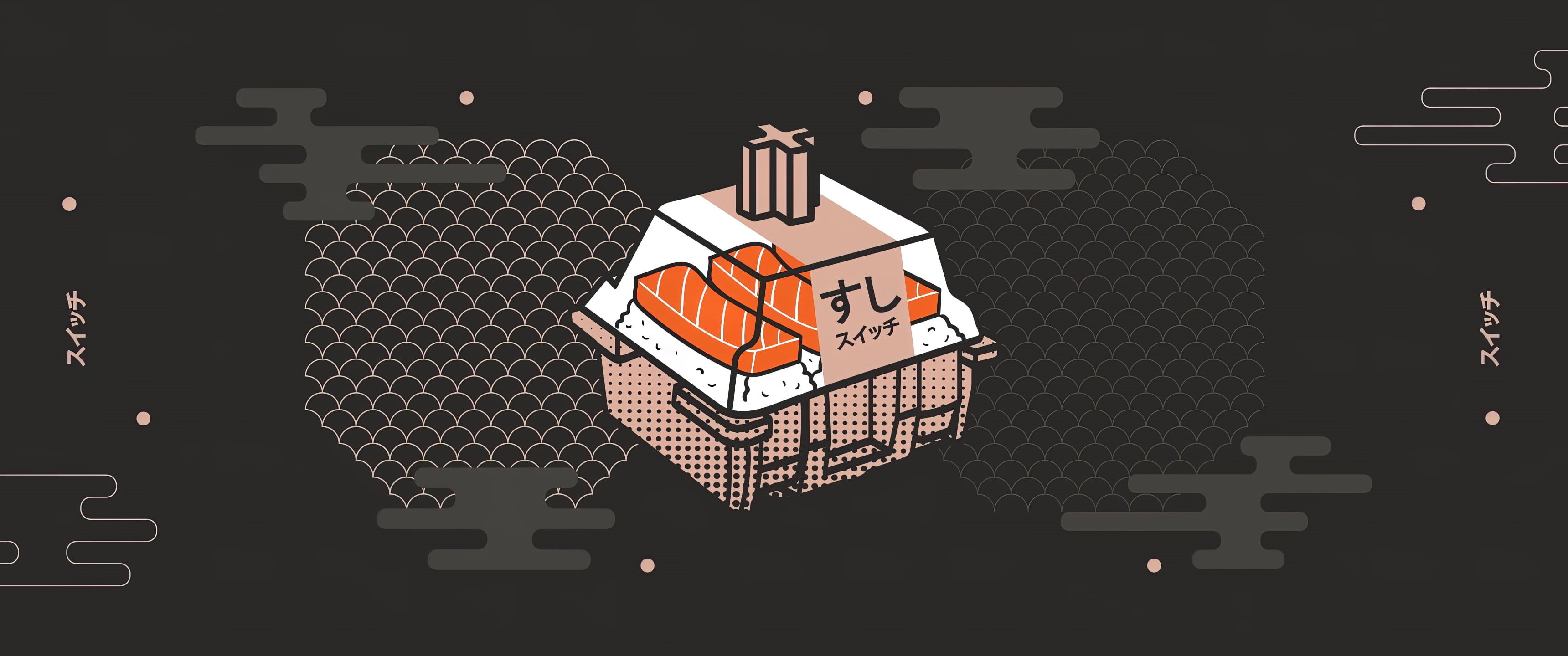 artwork, switch, switches, keyboard switch stem, sushi, mechanical keyboard, 2K, HD Wallpaper