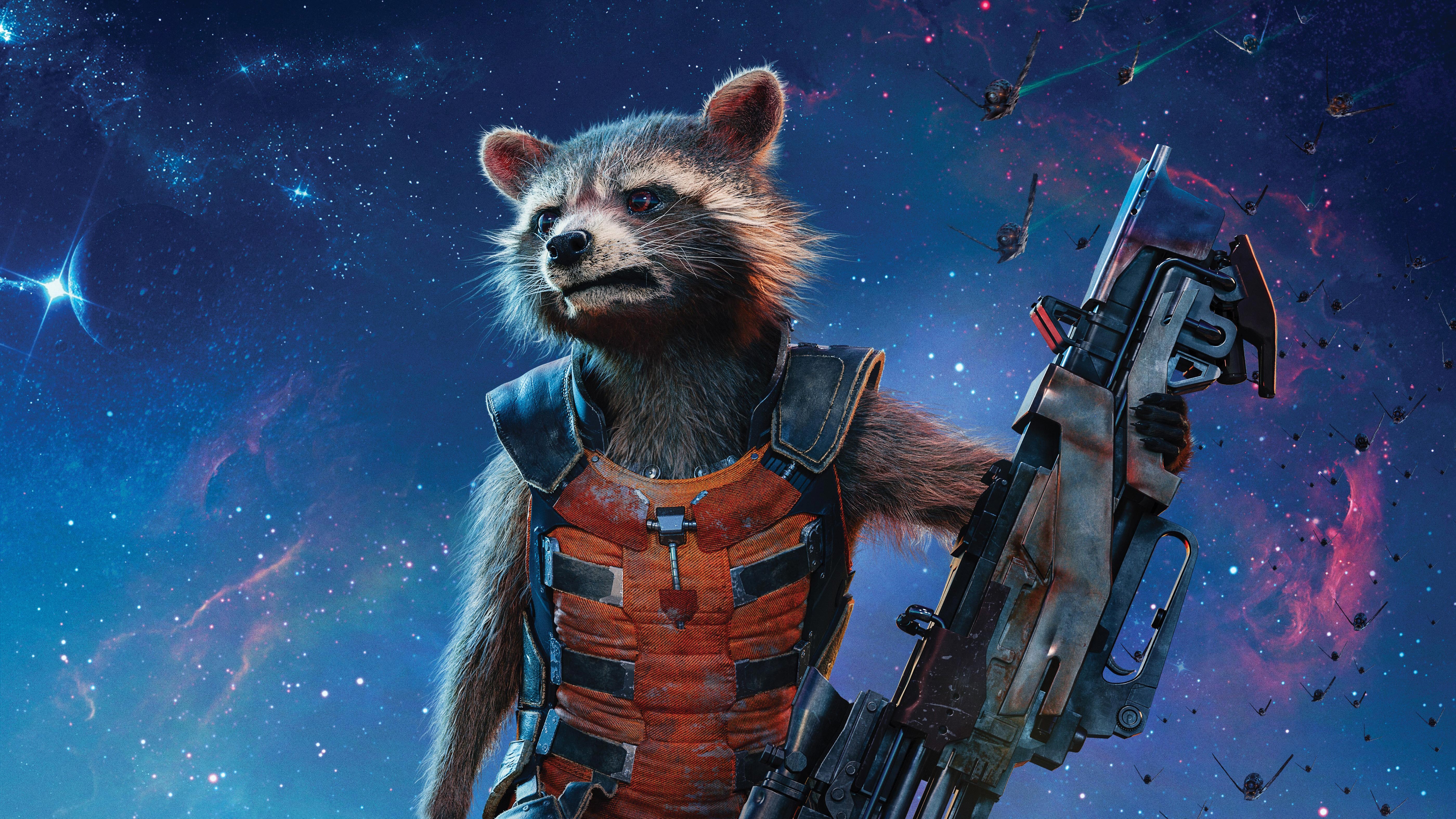 5K, Rocket Raccoon, Guardians of the Galaxy Vol 2, 5K, HD Wallpaper