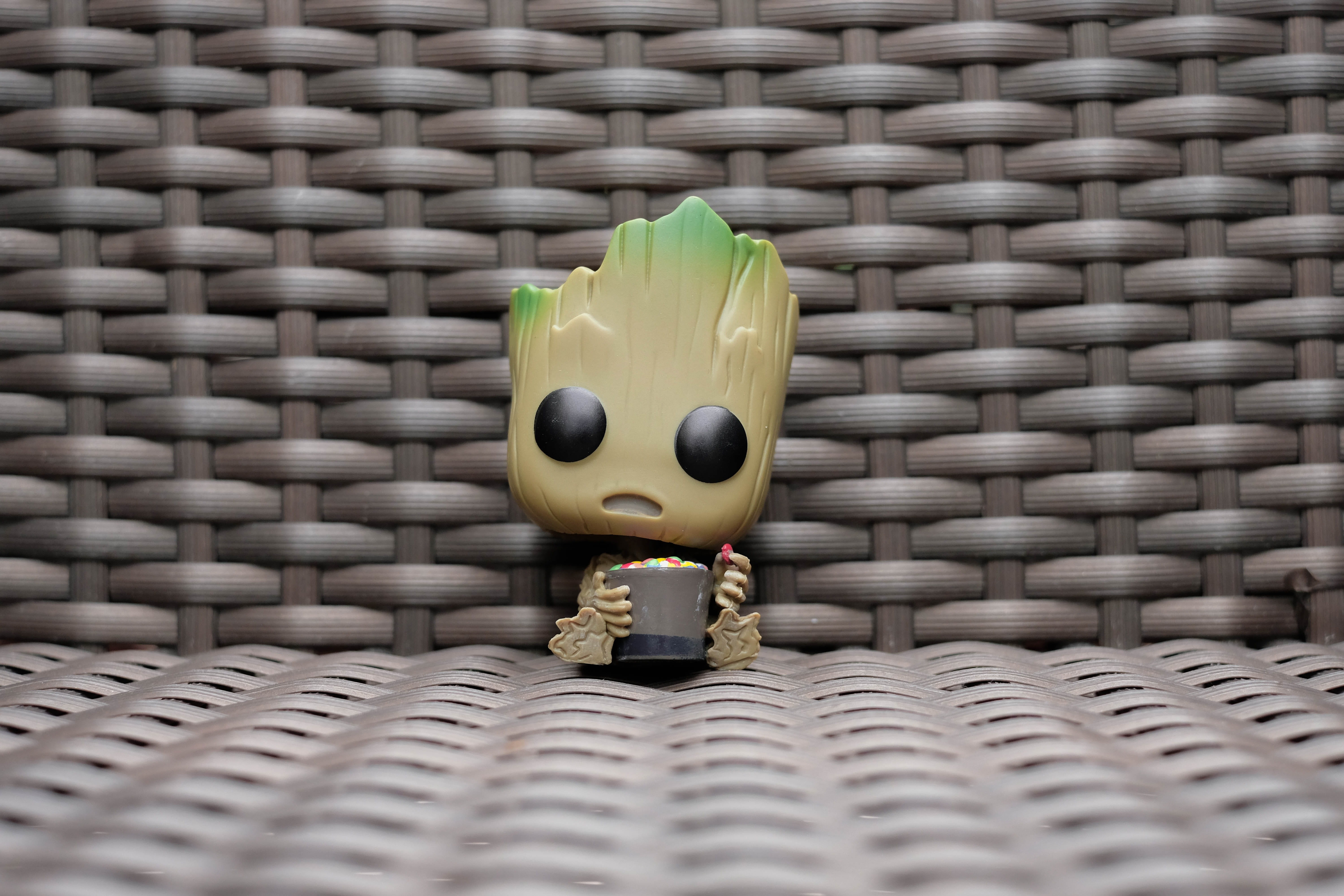art and craft, babygroot, creativity, toy, nature, indoors, flooring, single object, figurine, still life, green color, funko, representation, metal, no people, HD Wallpaper