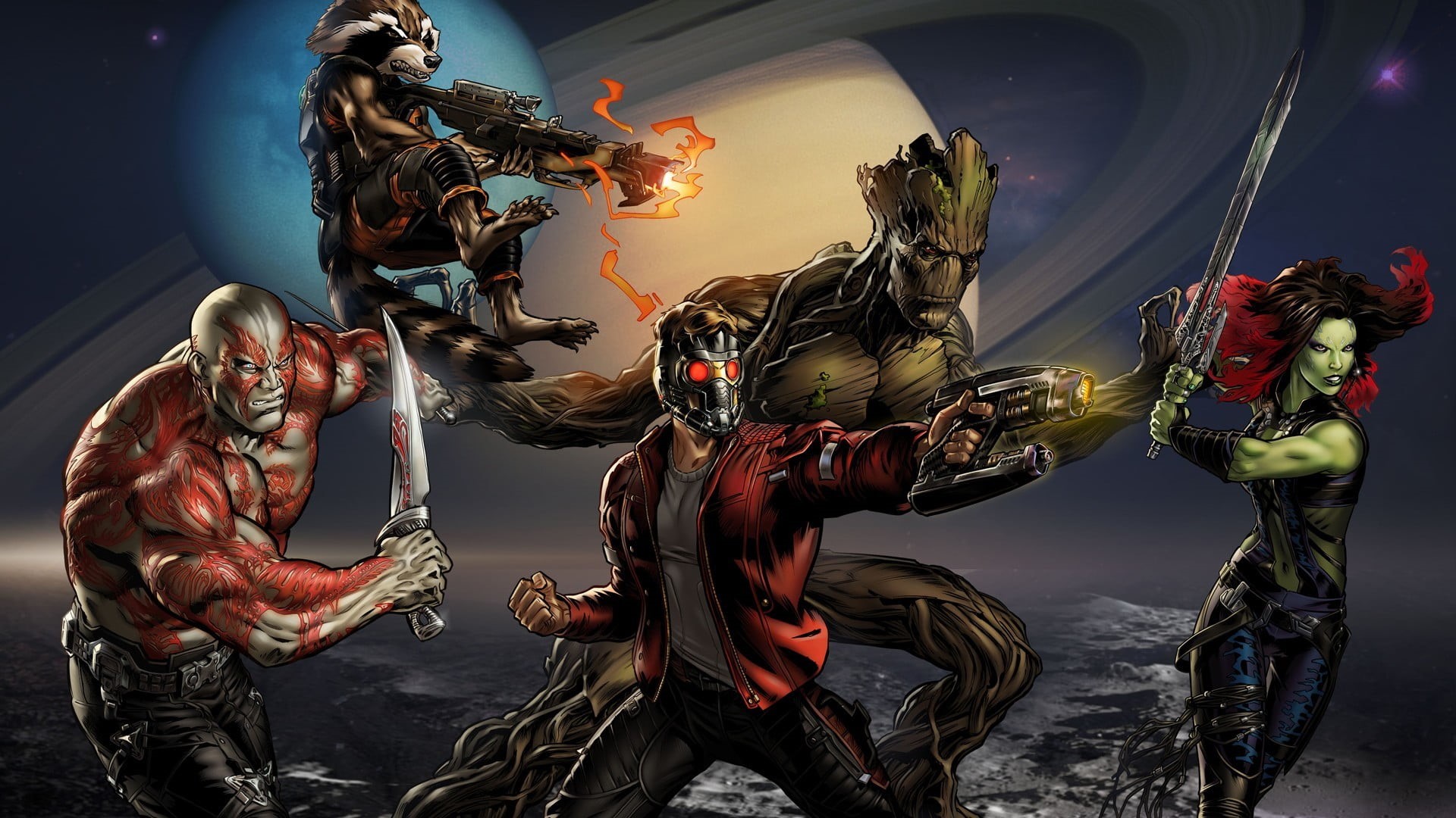domestic animals, illustration, vector, arts culture and entertainment, Drax the Destroyer, people, Marvel Comics, power, leisure activity, Guardians of the Galaxy, HD Wallpaper
