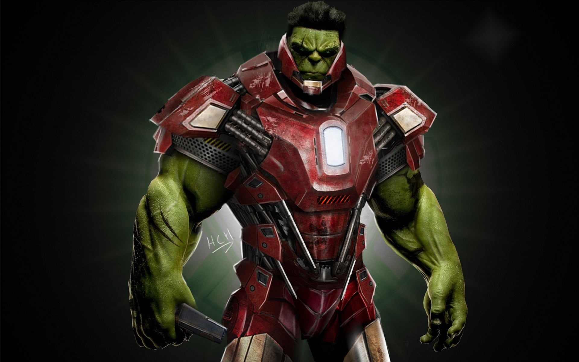 illustration, x, 1080P, superhero, incredible, man, Hulk, Marvel Comics, iron, Iron Man, HD Wallpaper