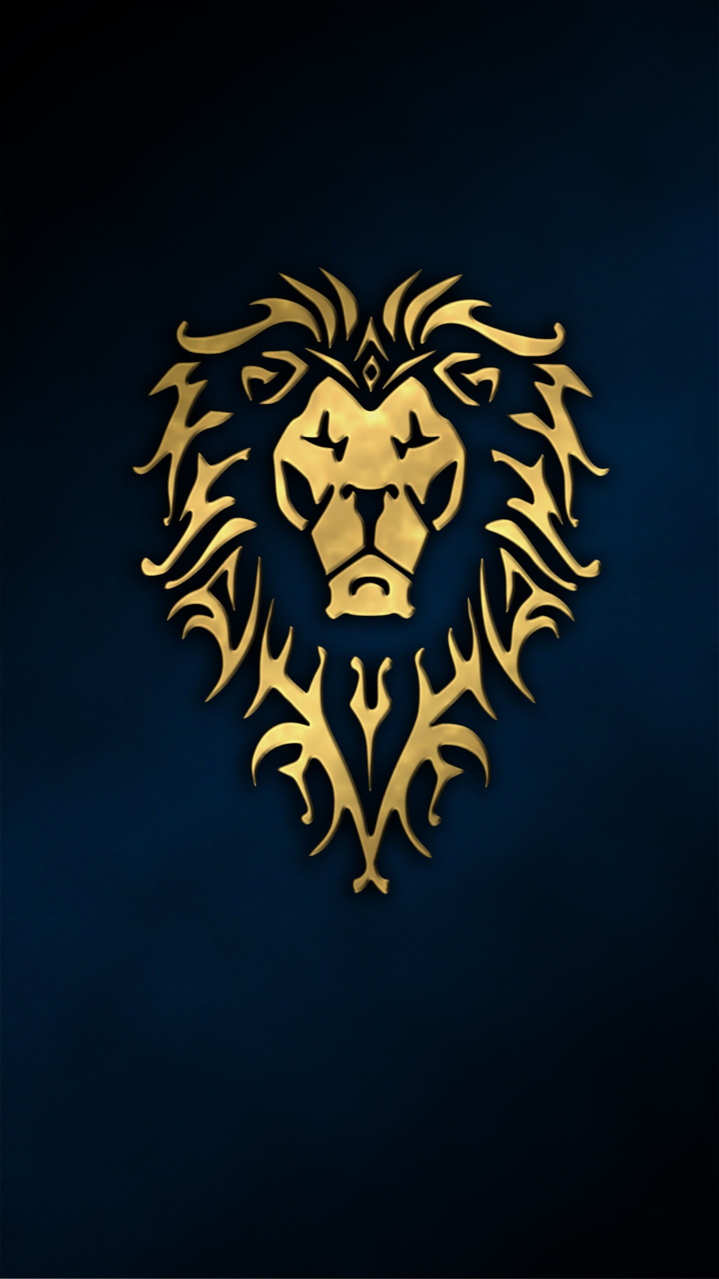 blue, floral pattern, gold, close-up, Alliance, computer Graphic, World of Warcraft, creativity, vector, art and craft, 2K, animal, nature, snowflake, Phone HD Wallpaper