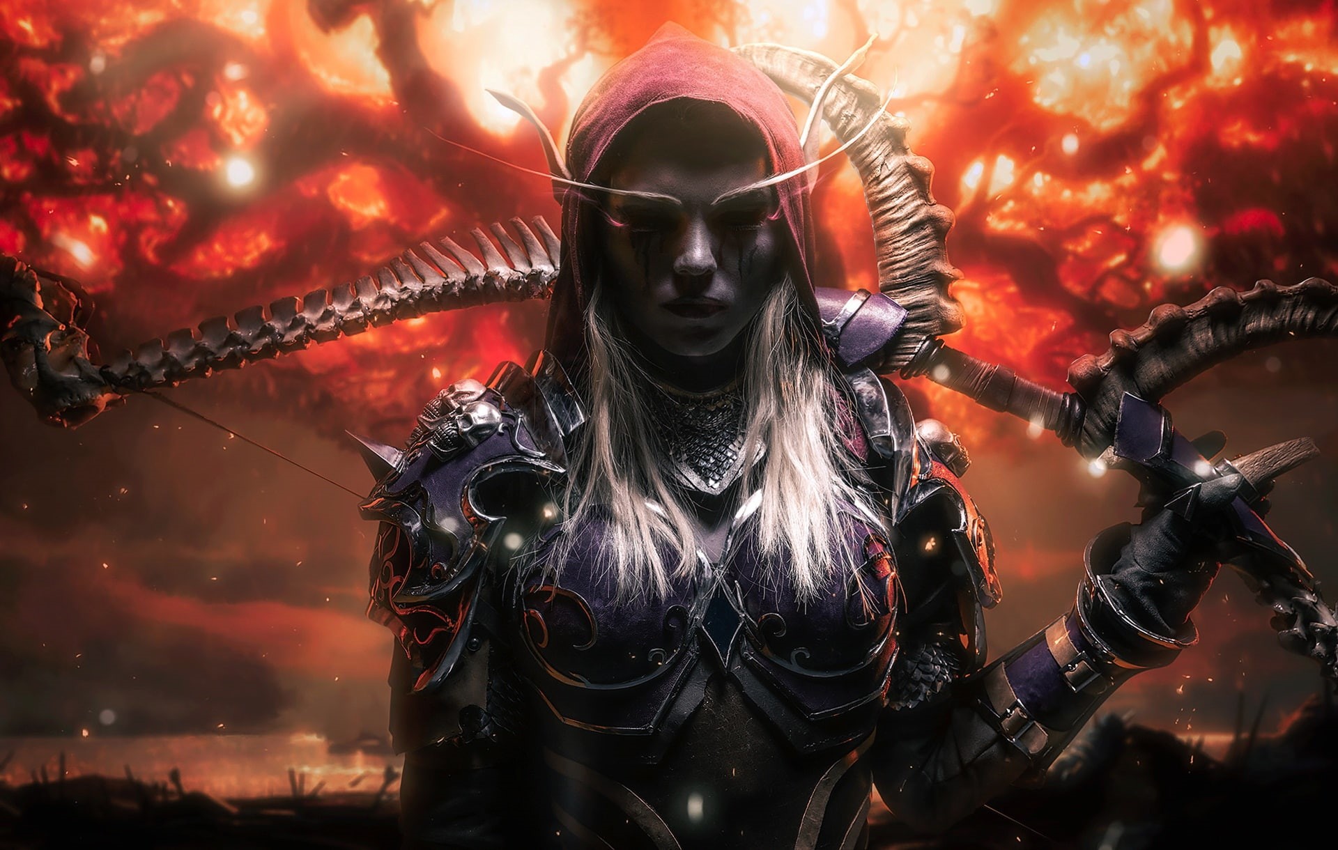 fantasy girl, 1080P, dark fantasy, Blizzard Entertainment, Sylvanas Windrunner, World of Warcraft, HD Wallpaper