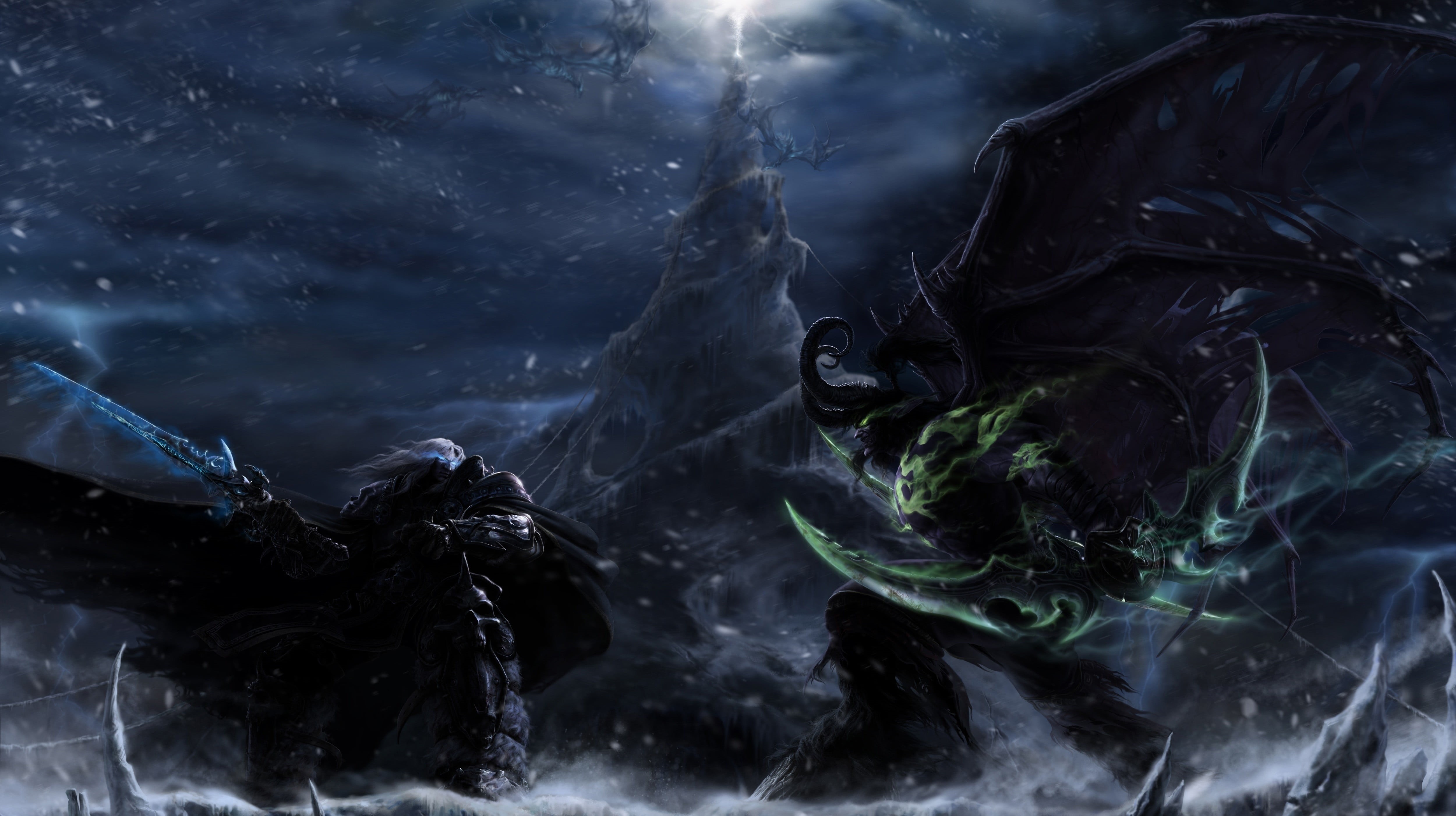 World of Warcraft, smoke - Physical Structure, environment, flowing, stream - flowing water, black Color, beauty in nature, monster, backgrounds, blue, HD Wallpaper
