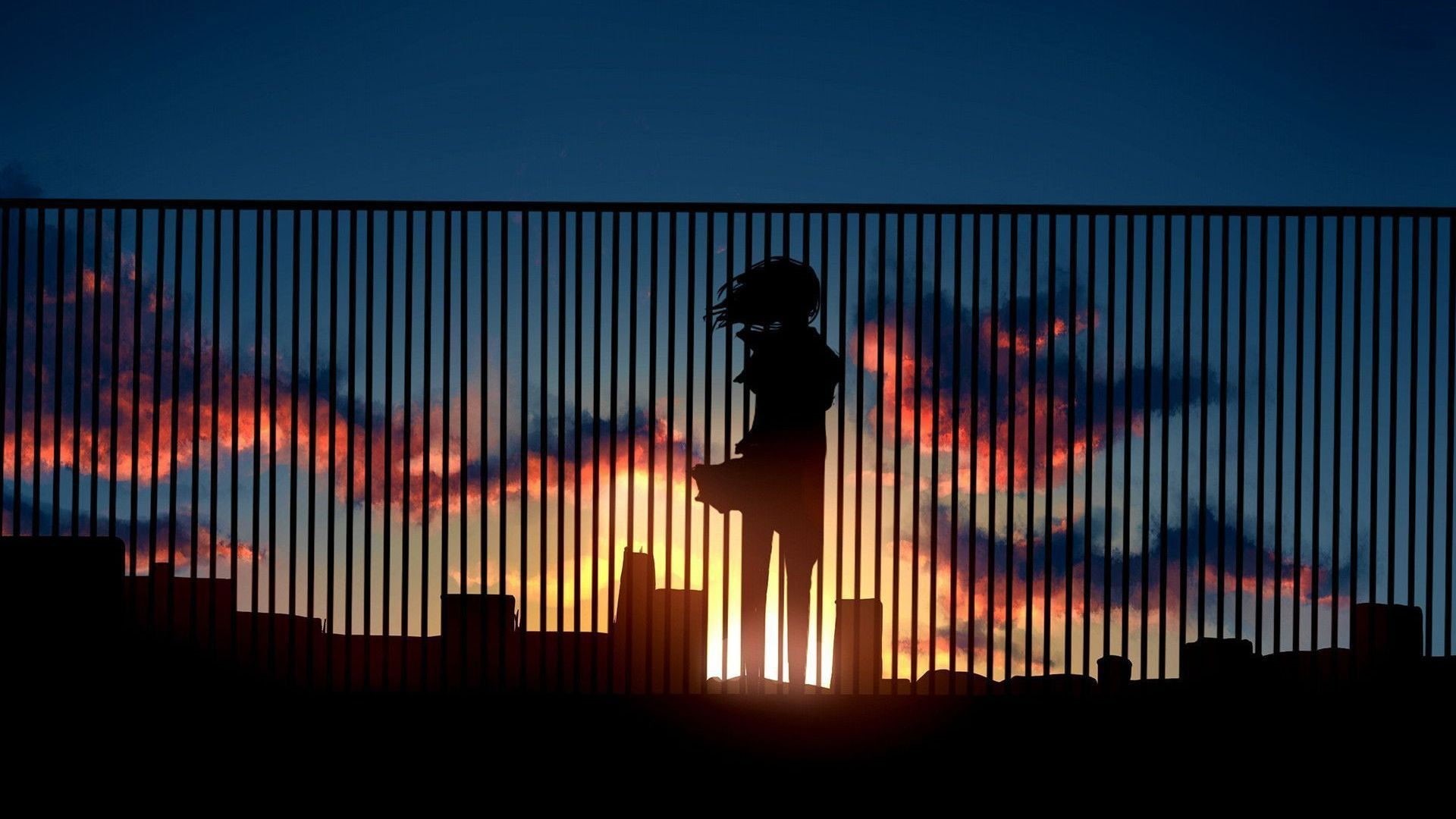 vector, men, low angle view, artwork, sunset, warning sign, architecture, building exterior, woman, outdoors, women, backgrounds, one person, clouds, dark, HD Wallpaper