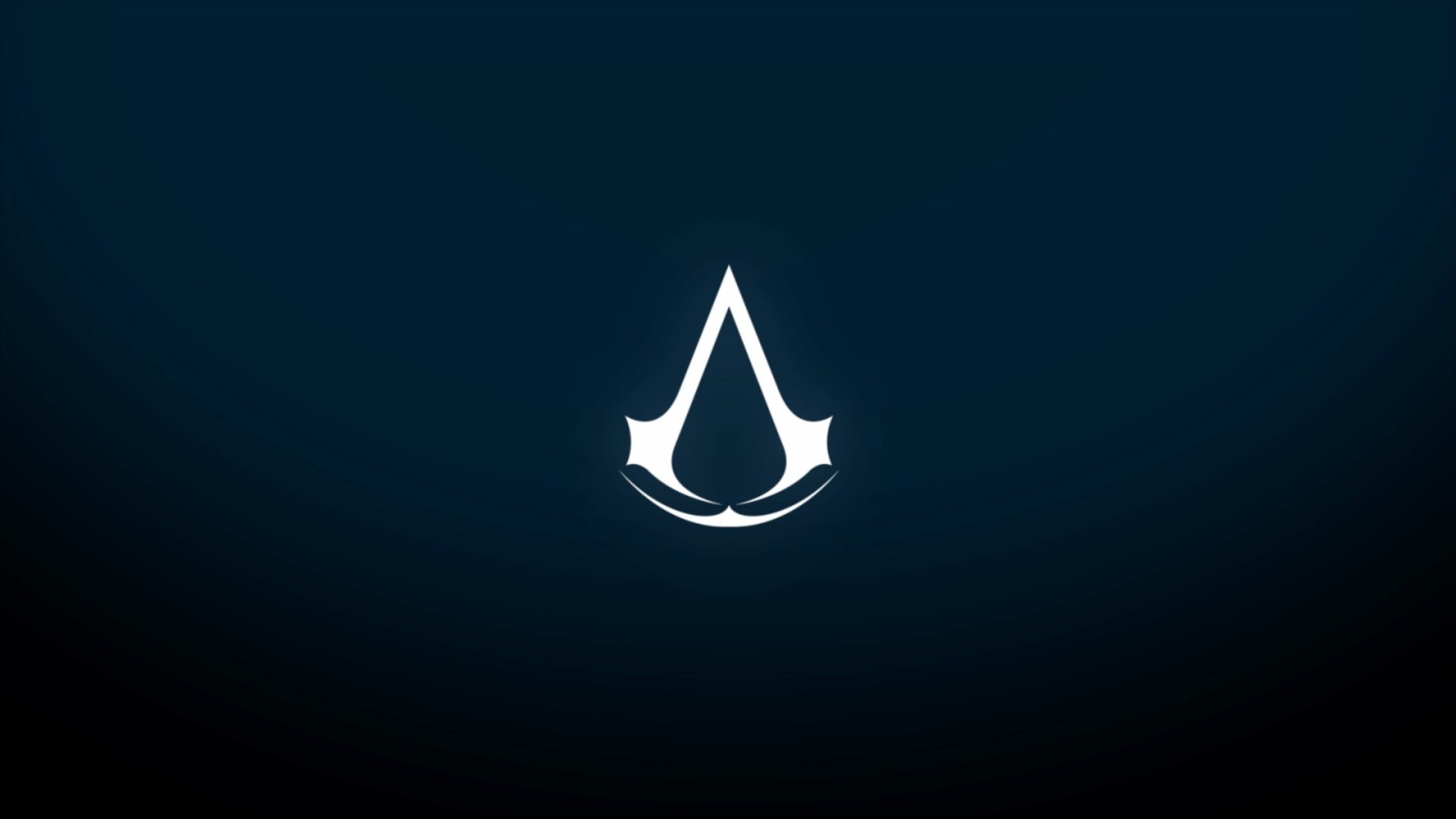 Assassins Creed Syndicate, illustration, illuminated, indoors, dark, studio shot, blue, metal, liquid, logo, no people, insignia, shiny, Assassins Creed, HD Wallpaper